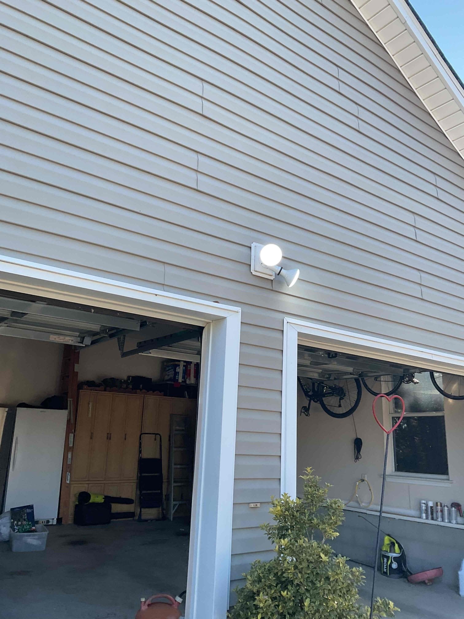 Outdoor Floodlight & Garage LED Lighting Installation | Hickory, NC completed by Touchstone Electric