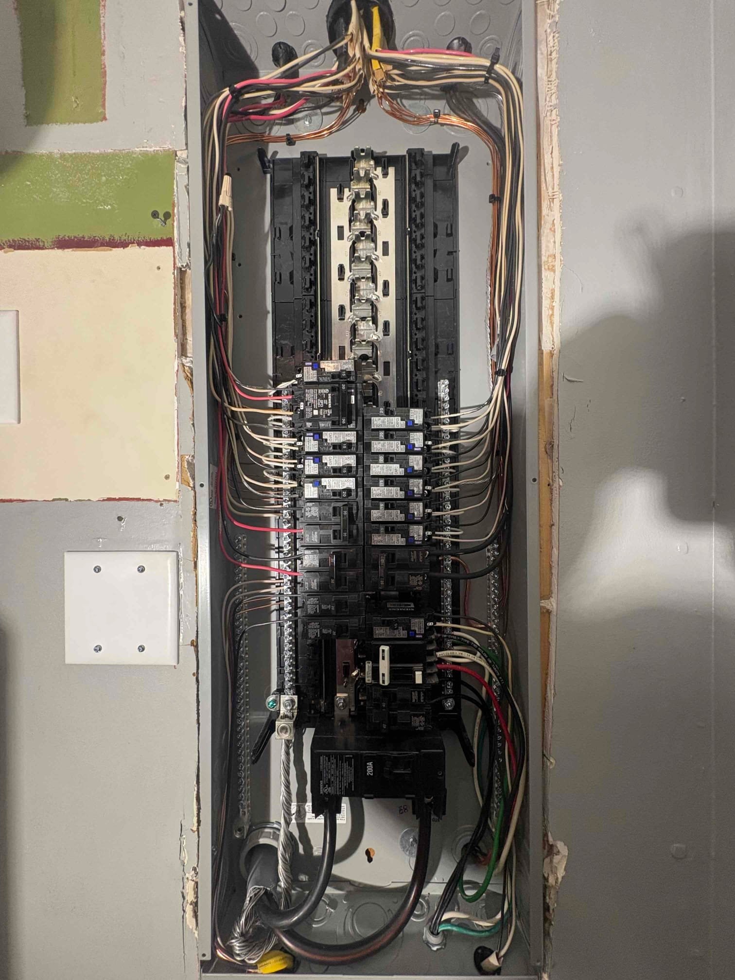 200 Amp Electrical Panel Upgrade & Breaker Replacement in Charlotte completed by Touchstone Electric