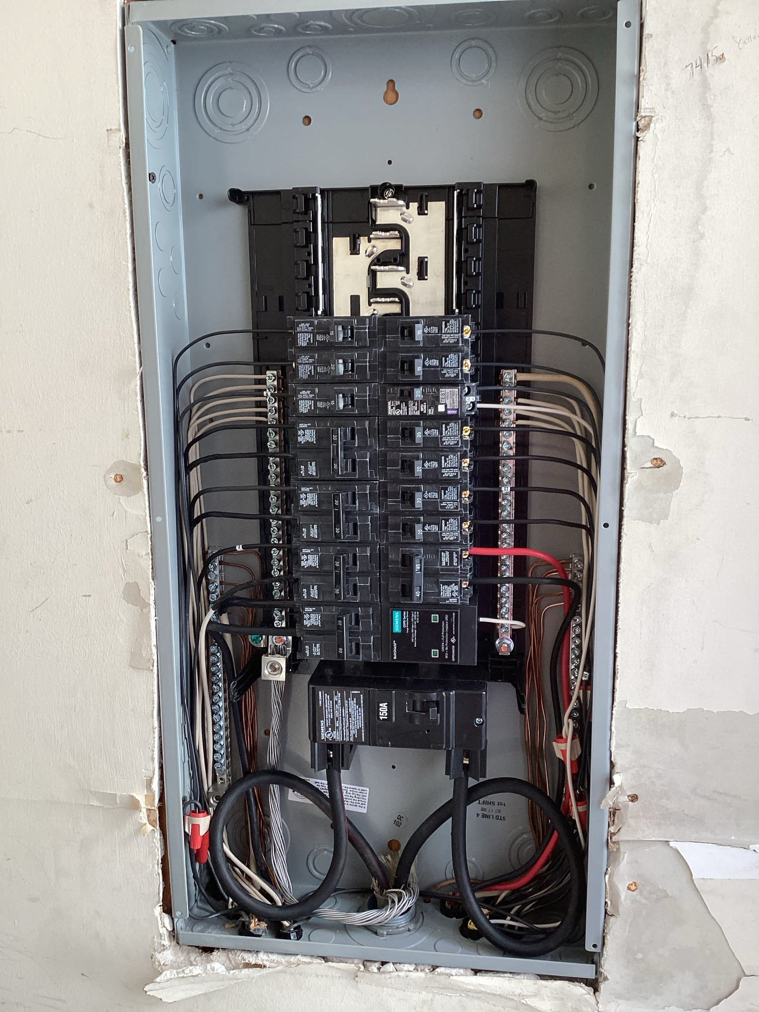 150-Amp Main Panel Upgrade & Dedicated Sump Circuit in Vass, NC completed by Touchstone Electric