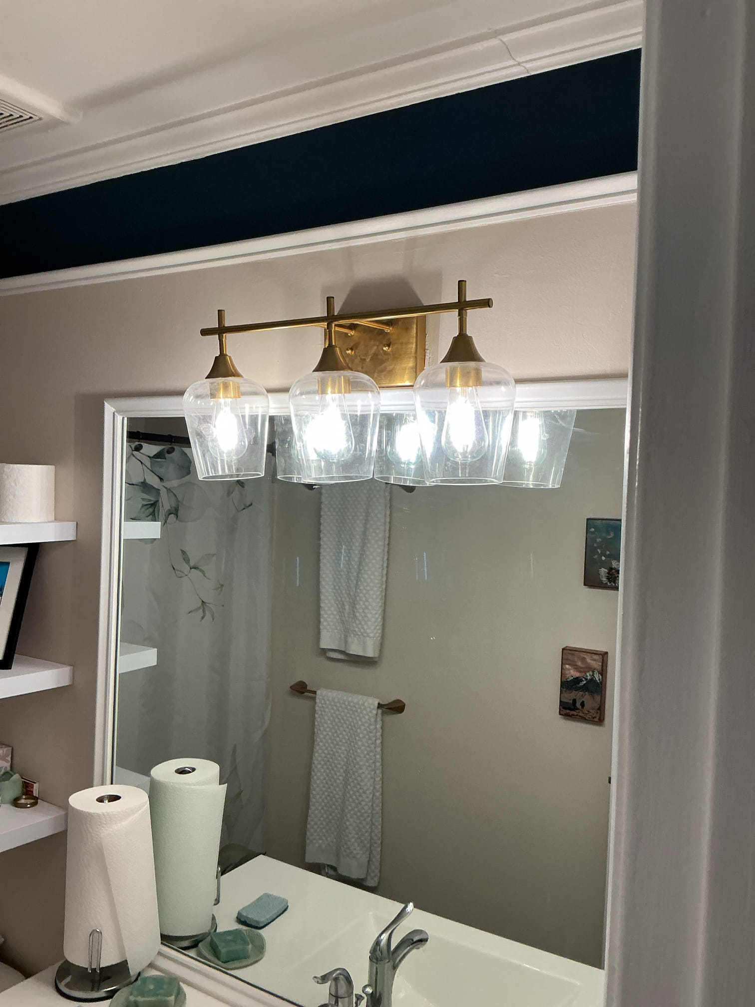 Professional Bathroom Light Fixture Installation in Matthews, NC completed by Touchstone Electric