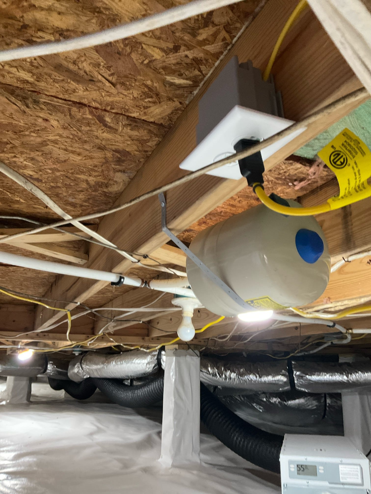Light Switch Installation for Crawl Space Door in Wingate, NC completed by Touchstone Electric