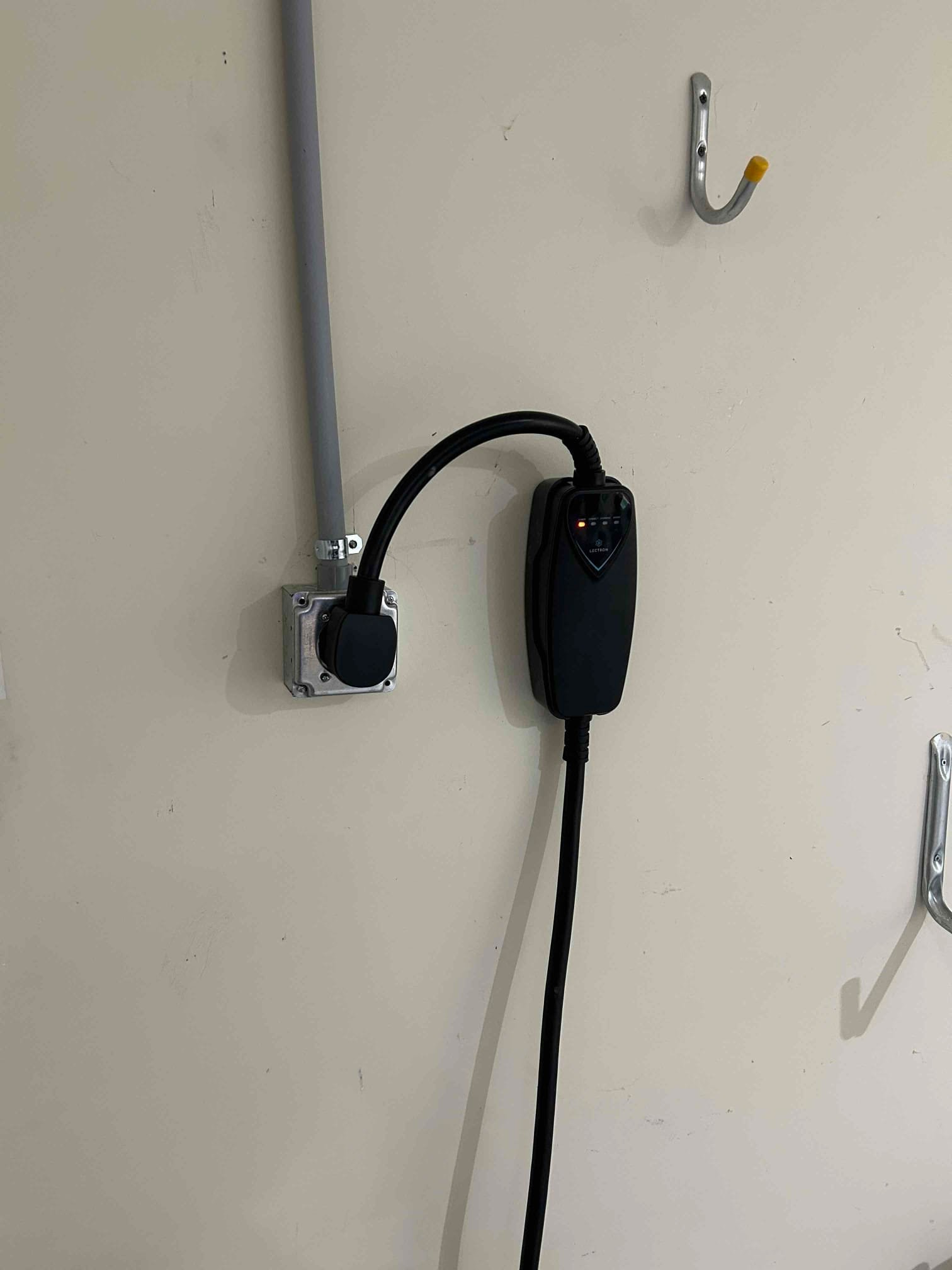 Level 2 EV Charger Installation for Garage in Canton, NC completed by Touchstone Electric