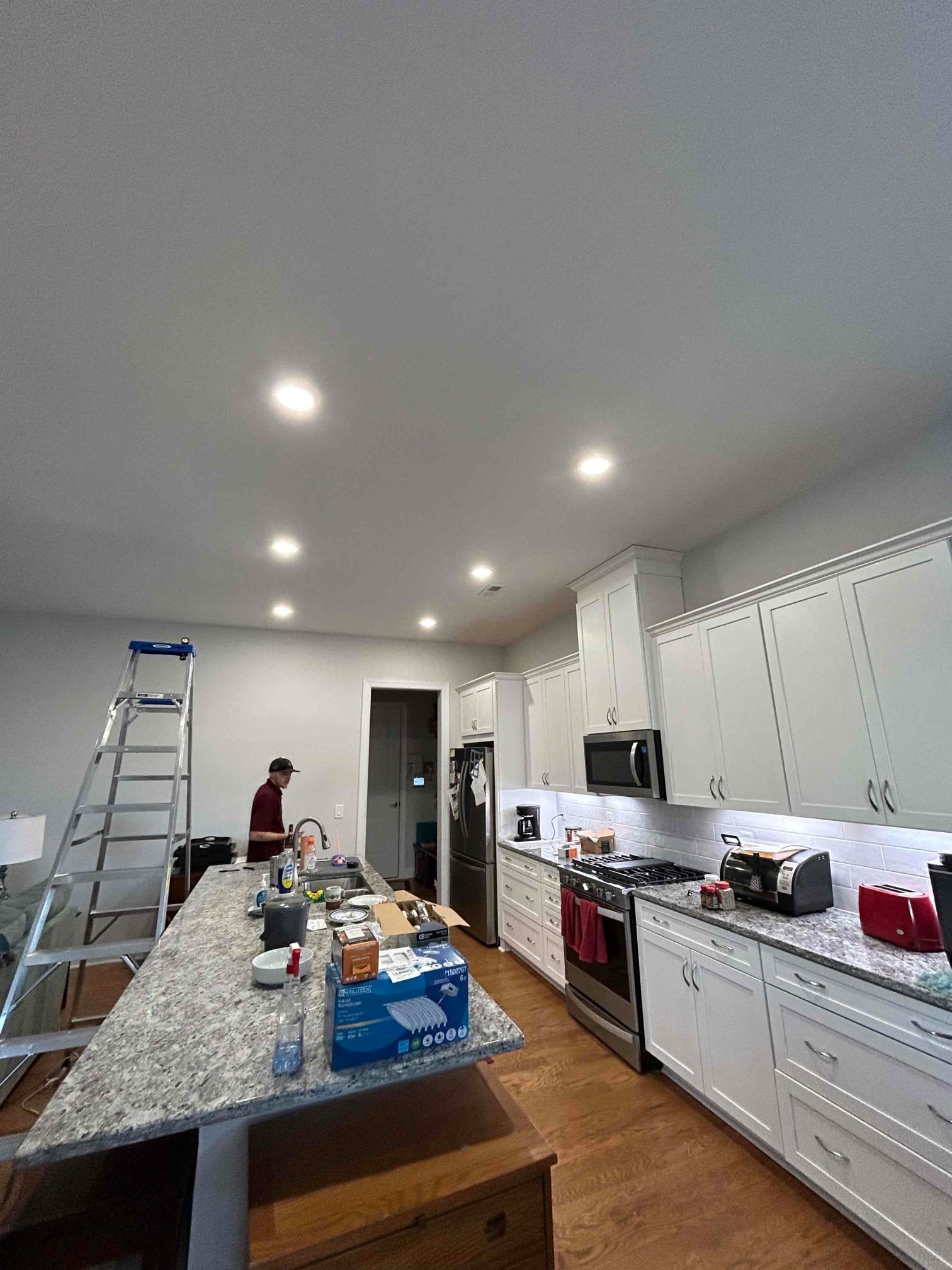 Kitchen Lighting Upgrades, Smart Switch & Fan in Apex, NC completed by Touchstone Electric