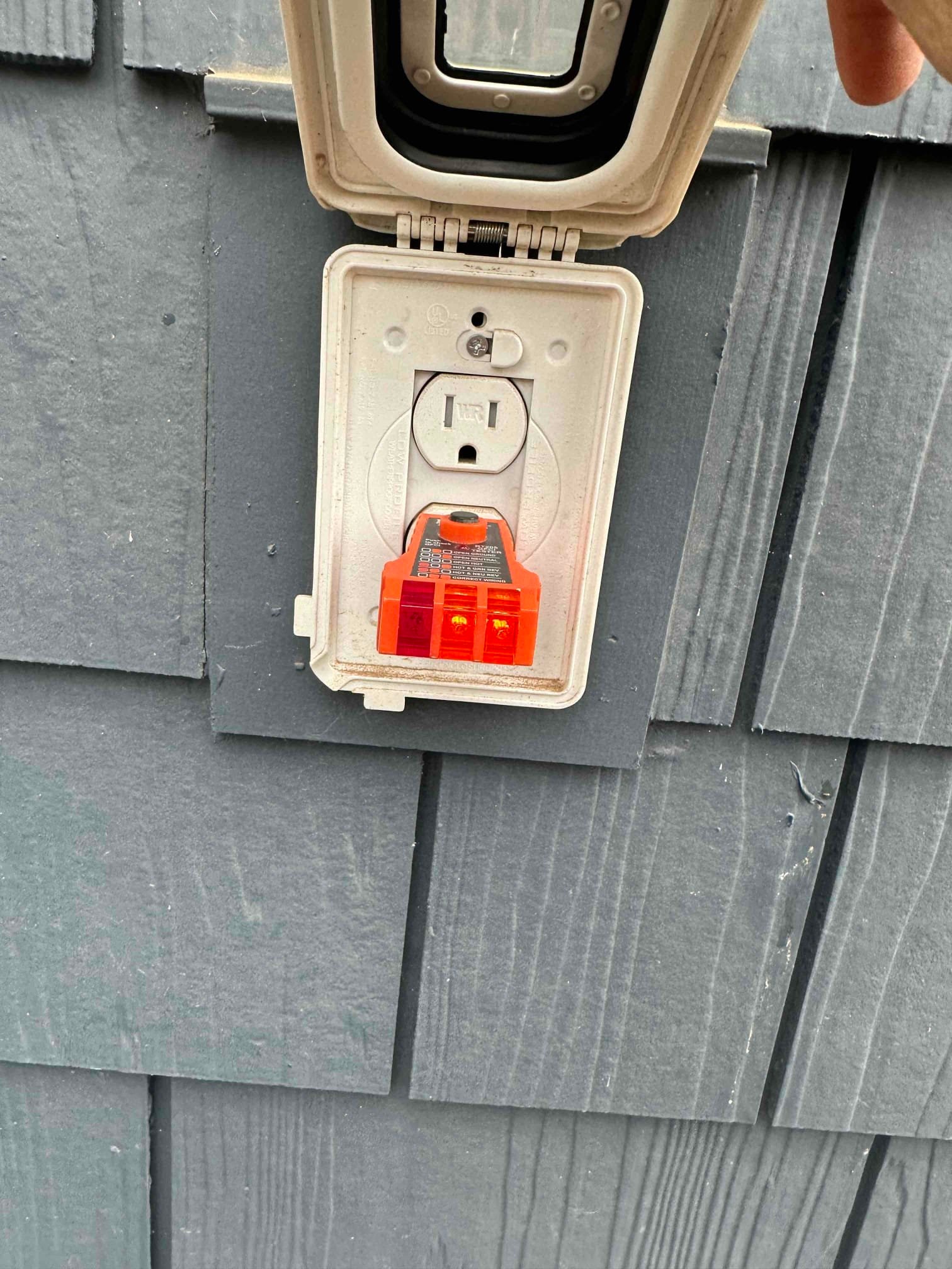 Exterior GFCI Outlet Repair & Bubble Cover Replacement | Charlotte completed by Touchstone Electric