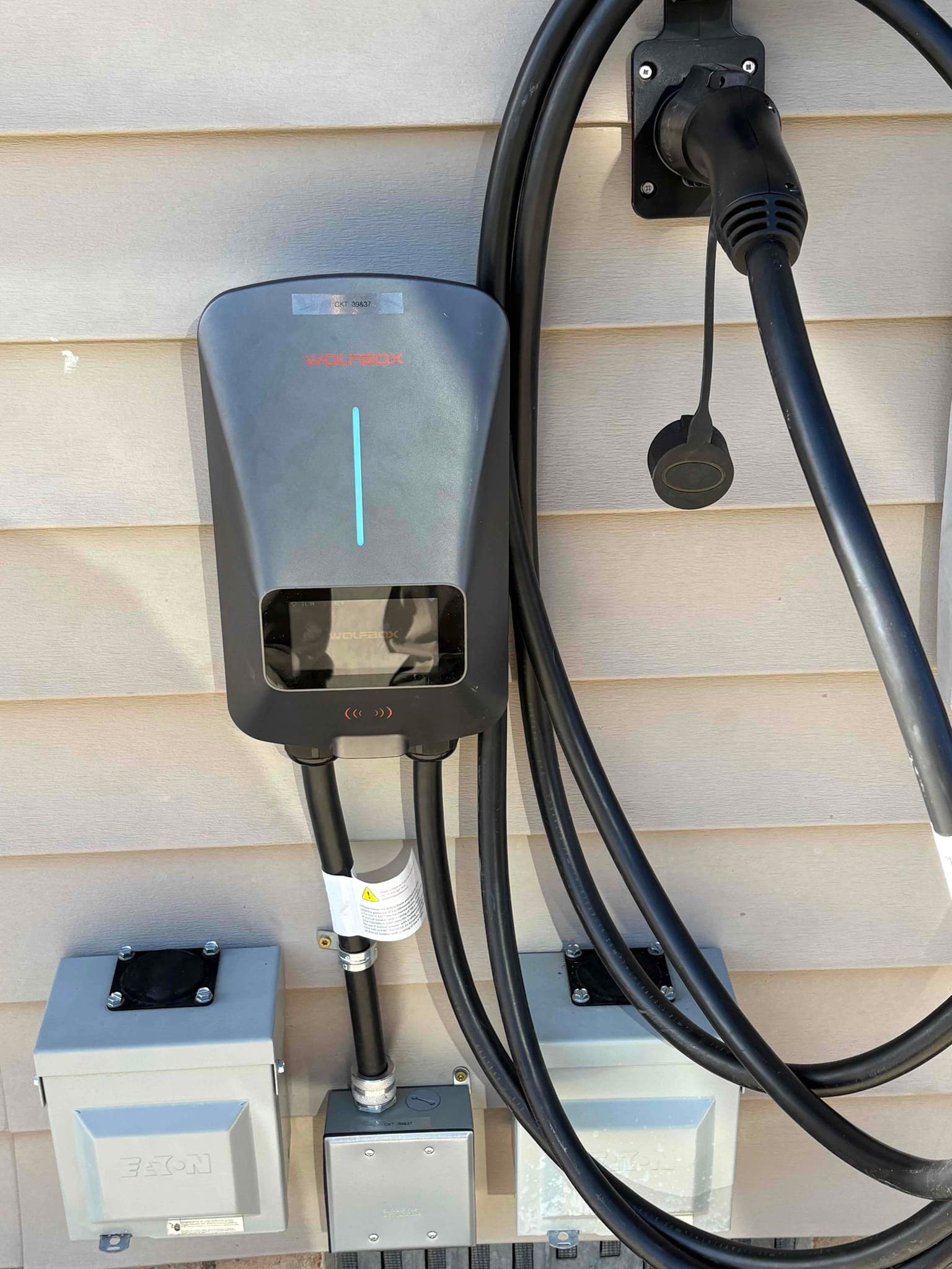 Greensboro Level 2 EV Charger Installation with 60A Circuit completed by Touchstone Electric