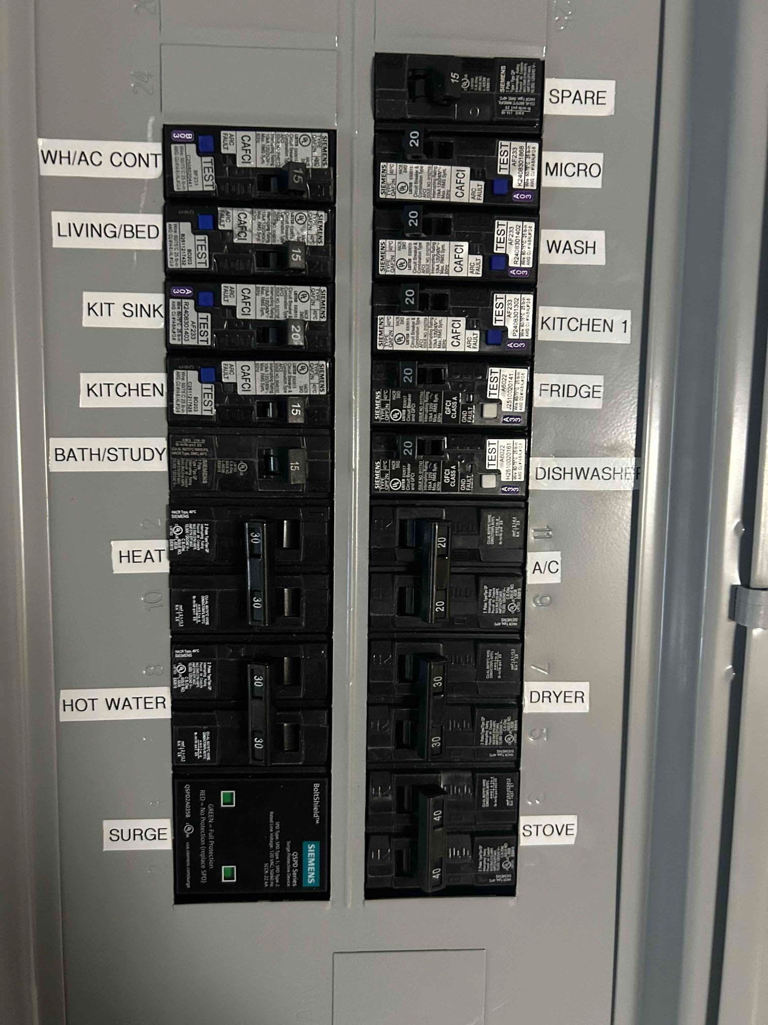 Electrical Subpanel Installation & AFCI Upgrade in Wilmington, NC completed by Touchstone Electric