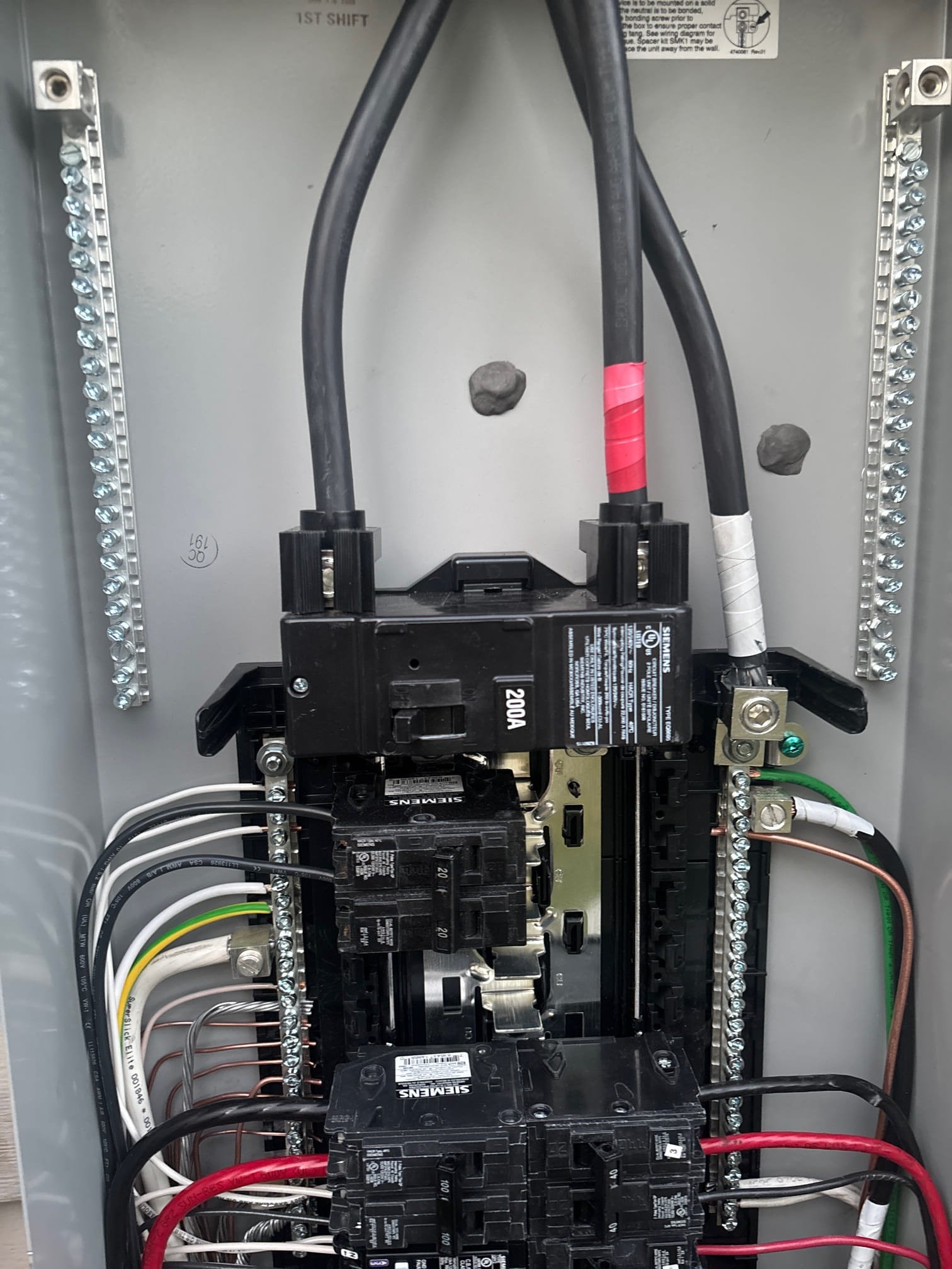 200A Main Electrical Panel Upgrade & Surge Protection in Maxton completed by Touchstone Electric