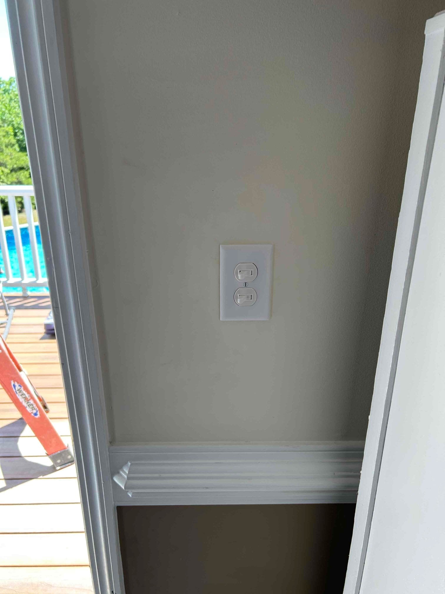 New indoor electrical outlet installed in a Piedmont home