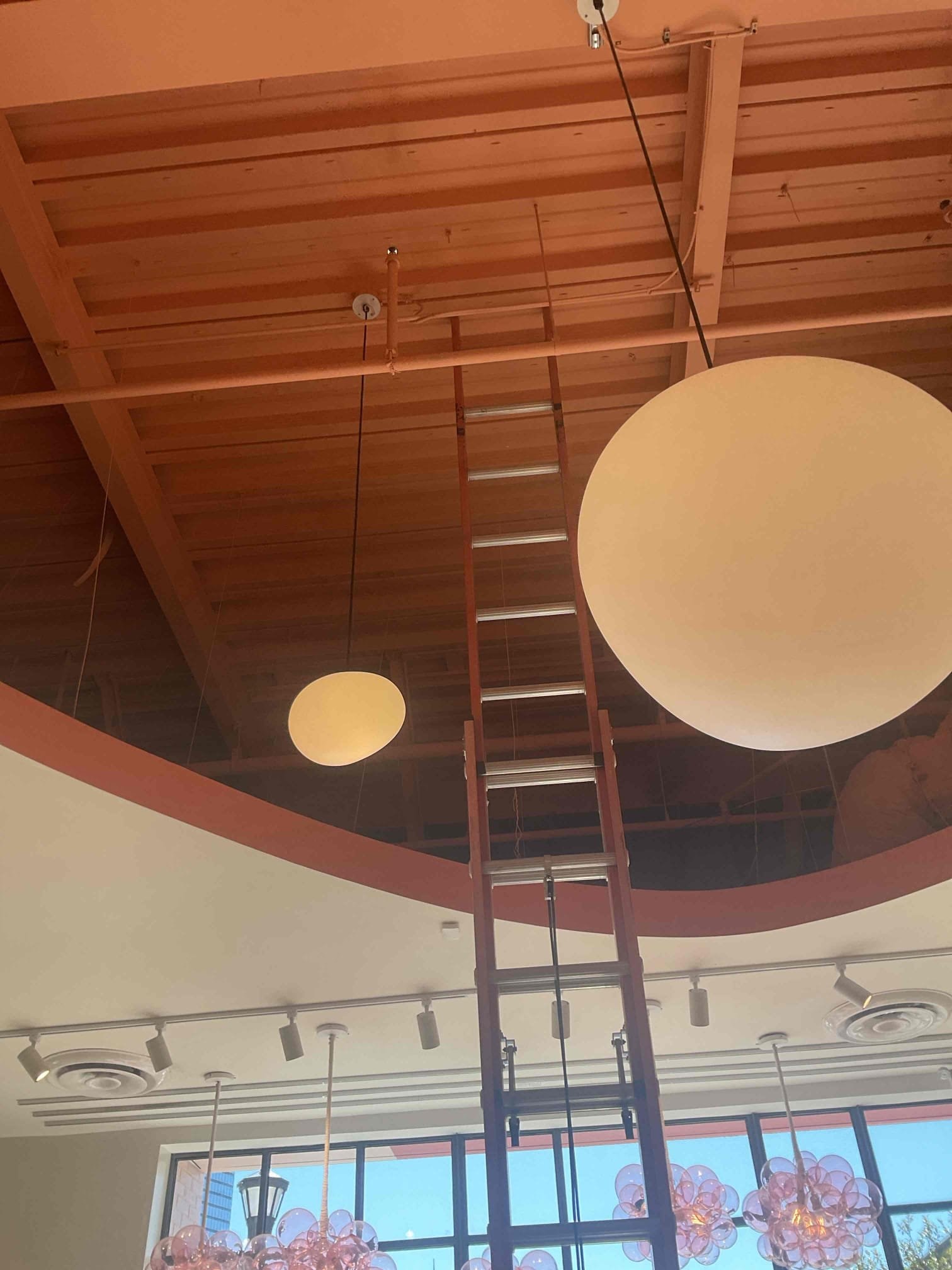 High-Ceiling Light Fixture Installation in Raleigh, NC Homes completed by Touchstone Electric