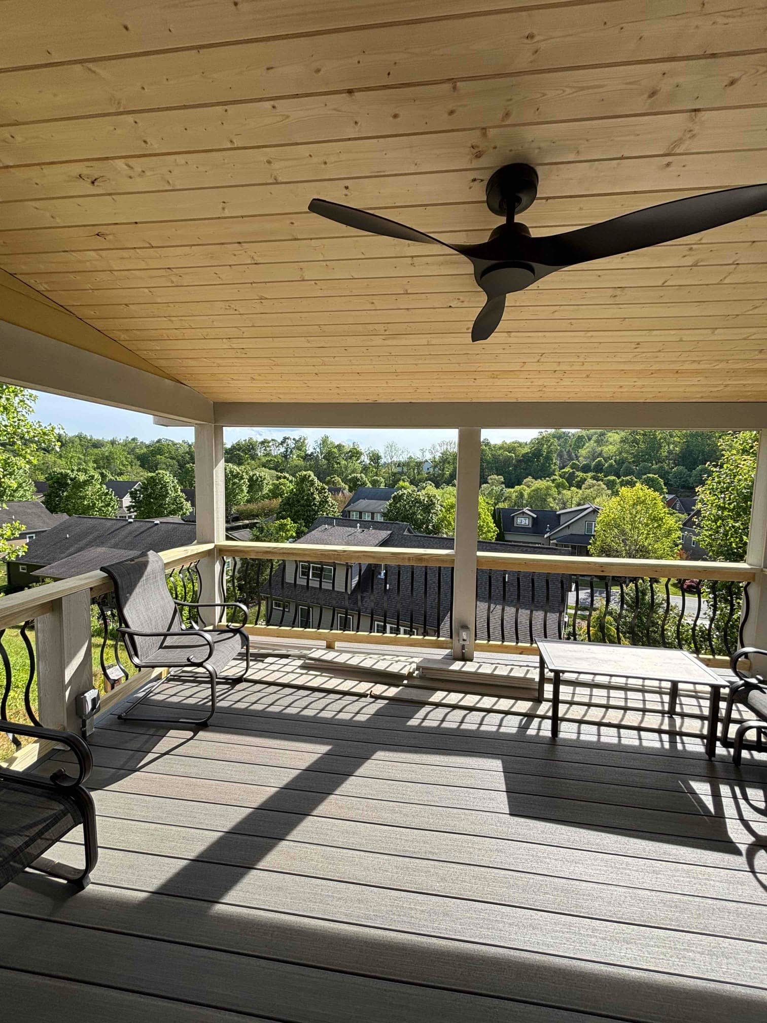 Porch Ceiling Fan & Outdoor Outlet Installation in Mountain Home, NC