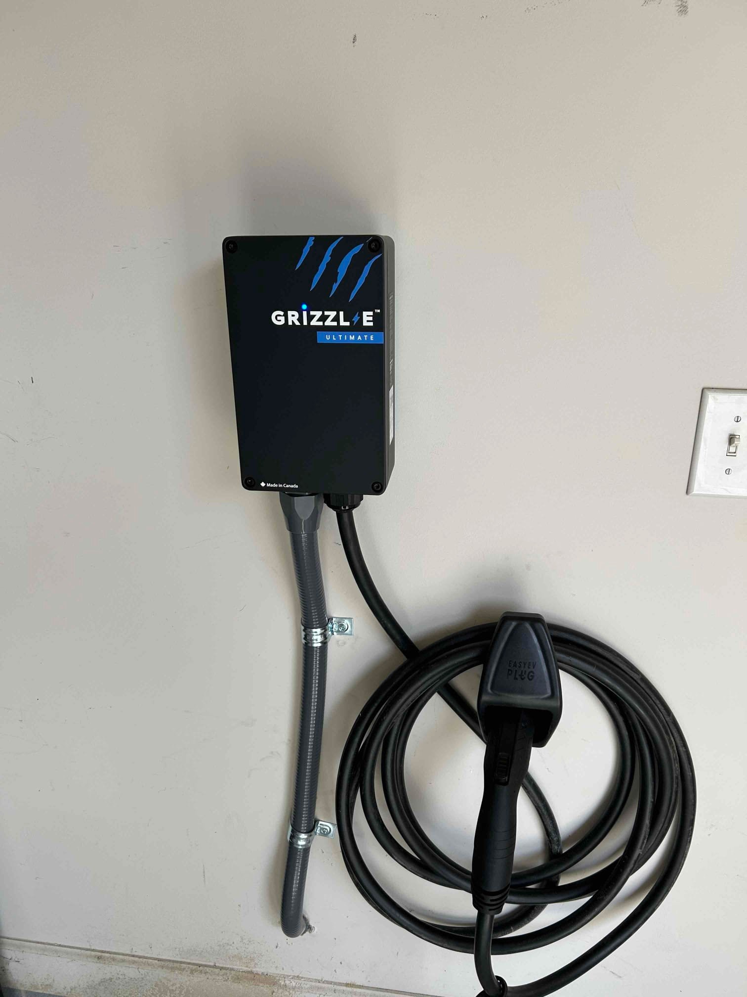 Level 2 EV Charger Installation with 60A Circuit in Knightdale completed by Touchstone Electric