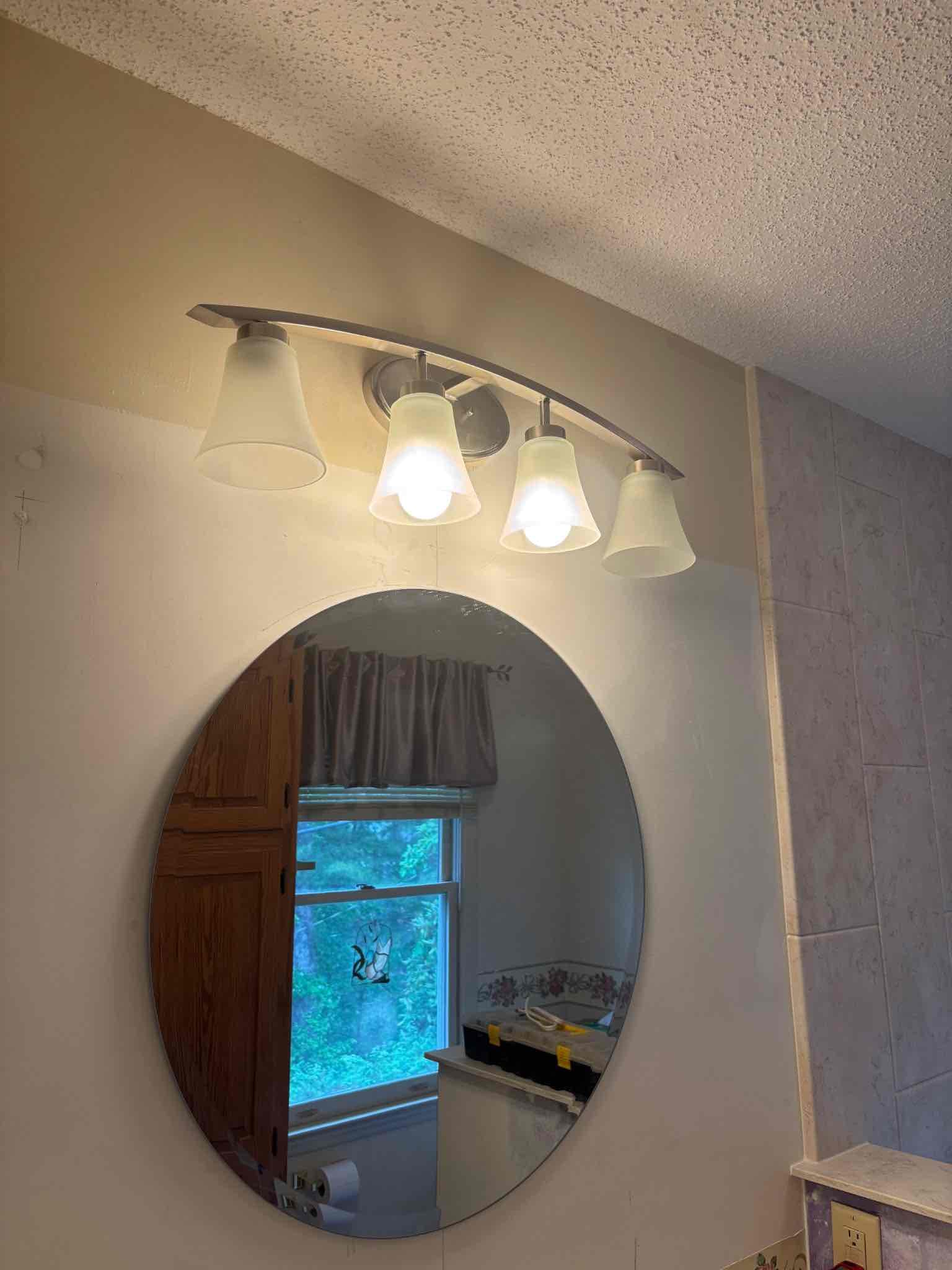 Bathroom GFCI Outlet Relocation & Switch Install | Newland, NC completed by Touchstone Electric