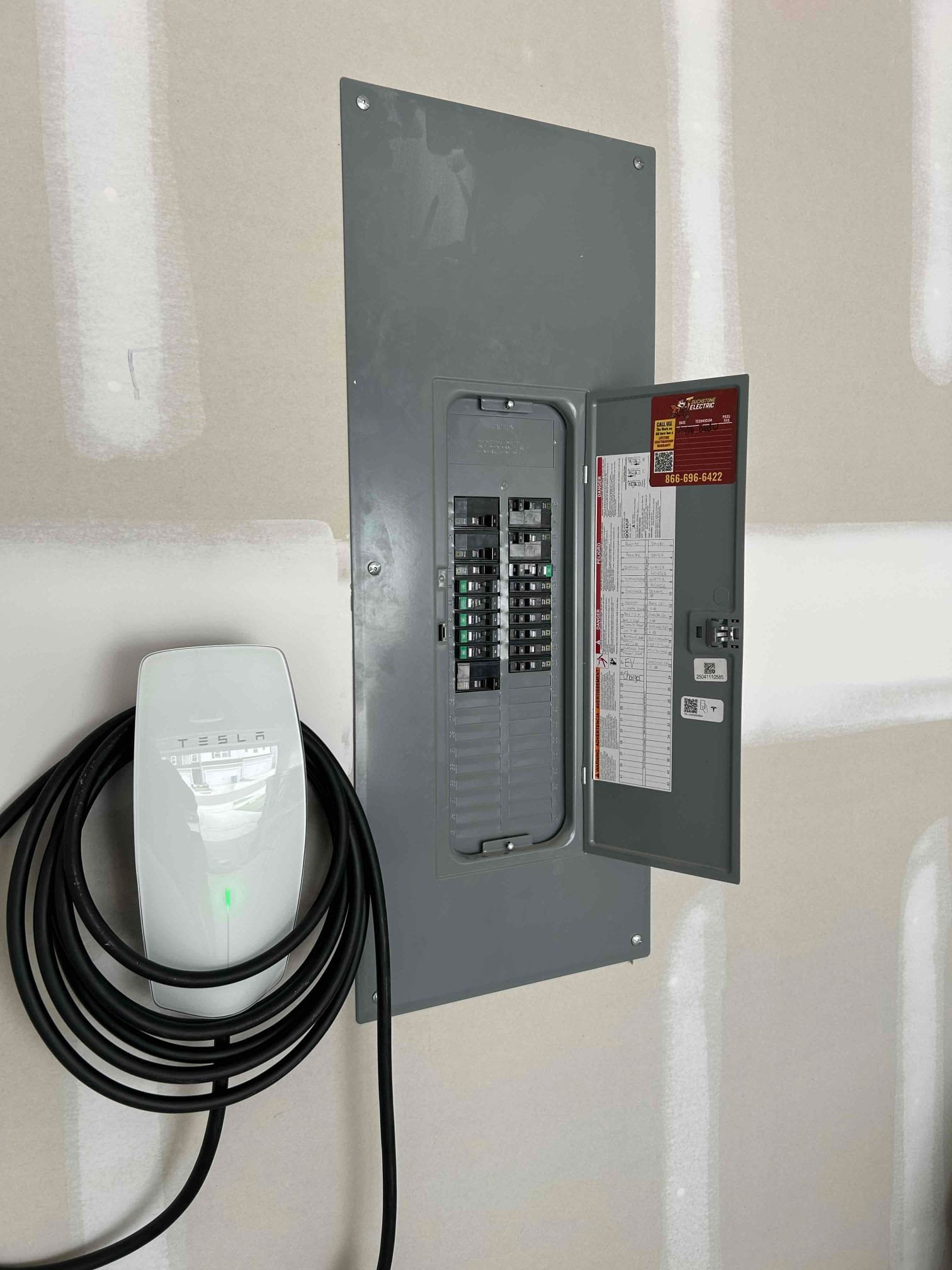 Level 2 Home EV Charger Installation in Durham, NC (60A Circuit) completed by Touchstone Electric