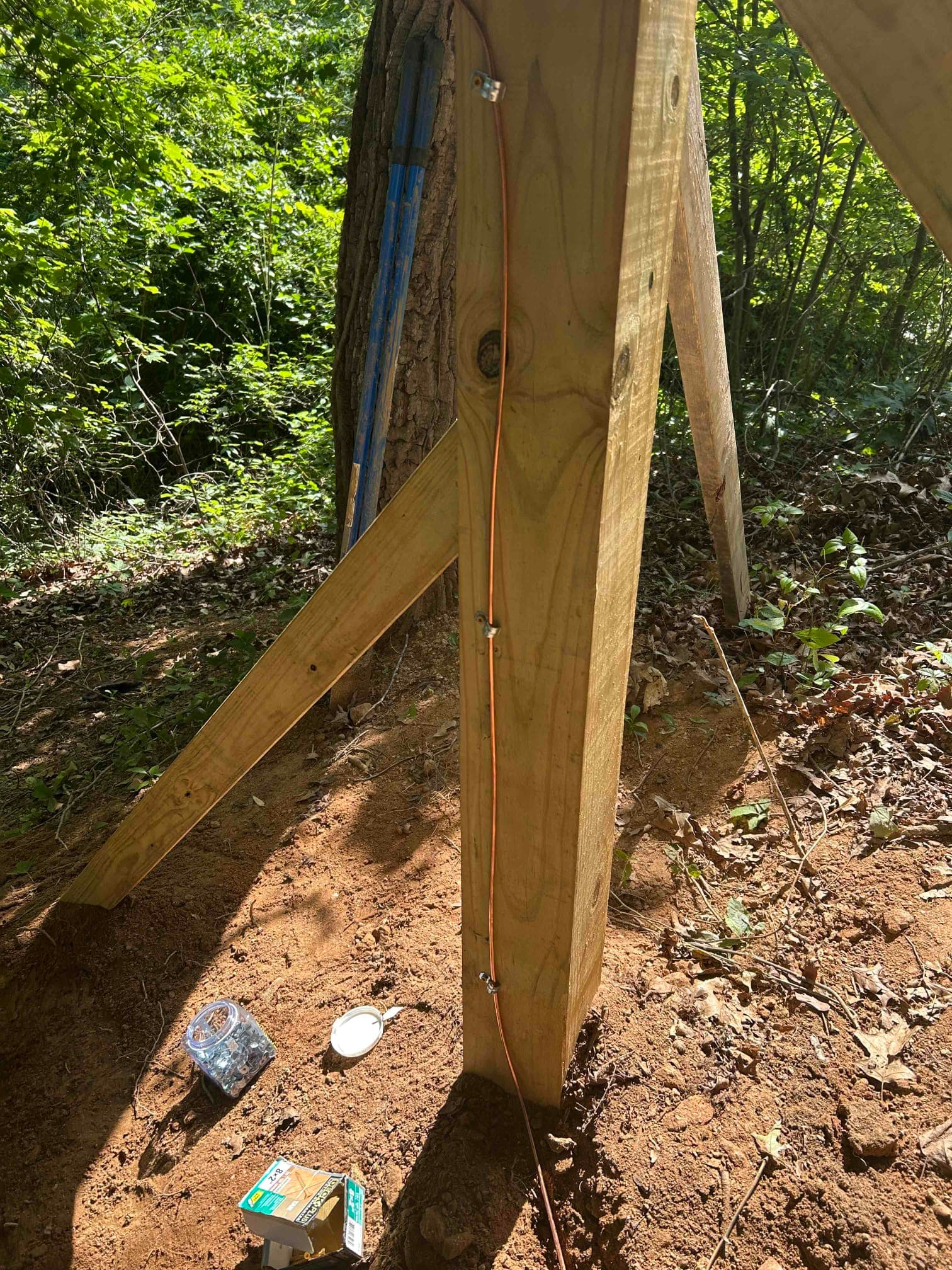 Temporary Power Pole & Overhead Service Installation in Candler
