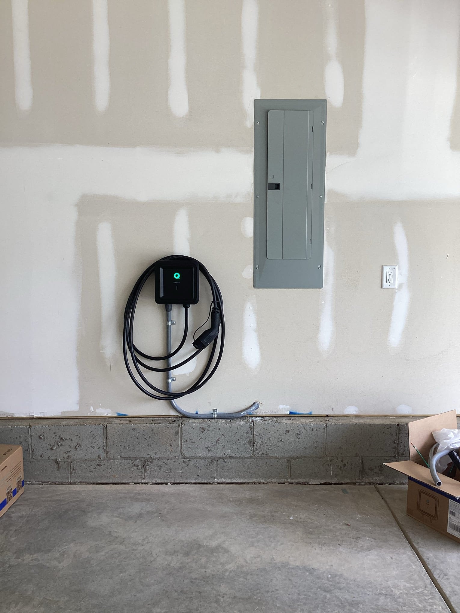 60A Level 2 EV Charger Install + Duke Rebate in Garner, NC completed by Touchstone Electric