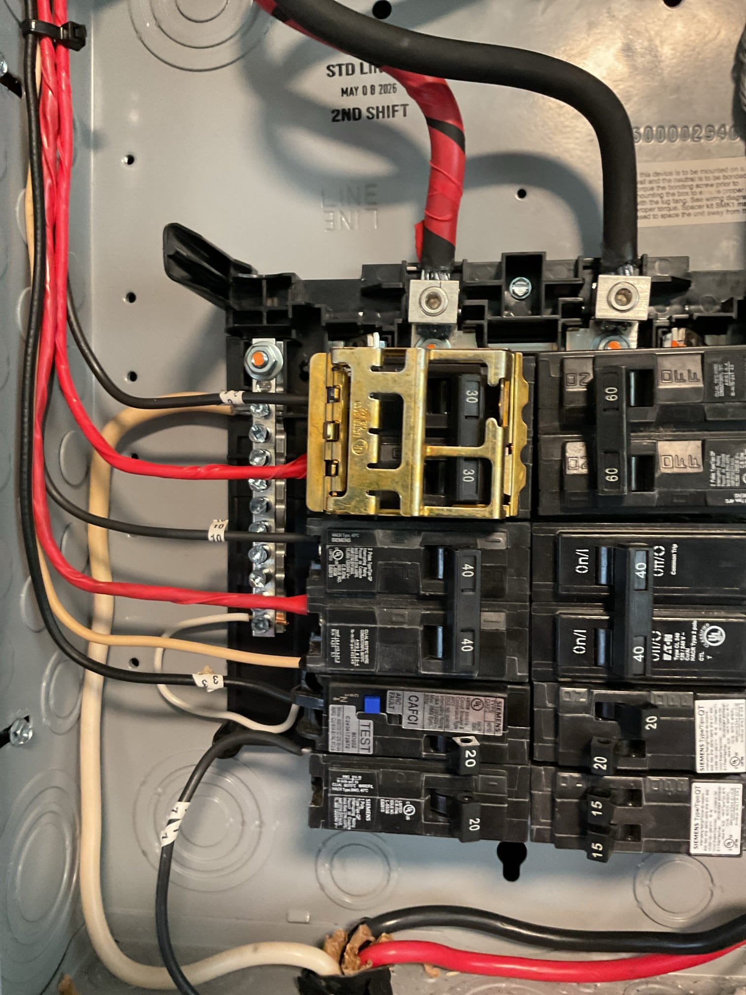 Main Electrical Panel Upgrade & New Breakers in Charlotte, NC completed by Touchstone Electric