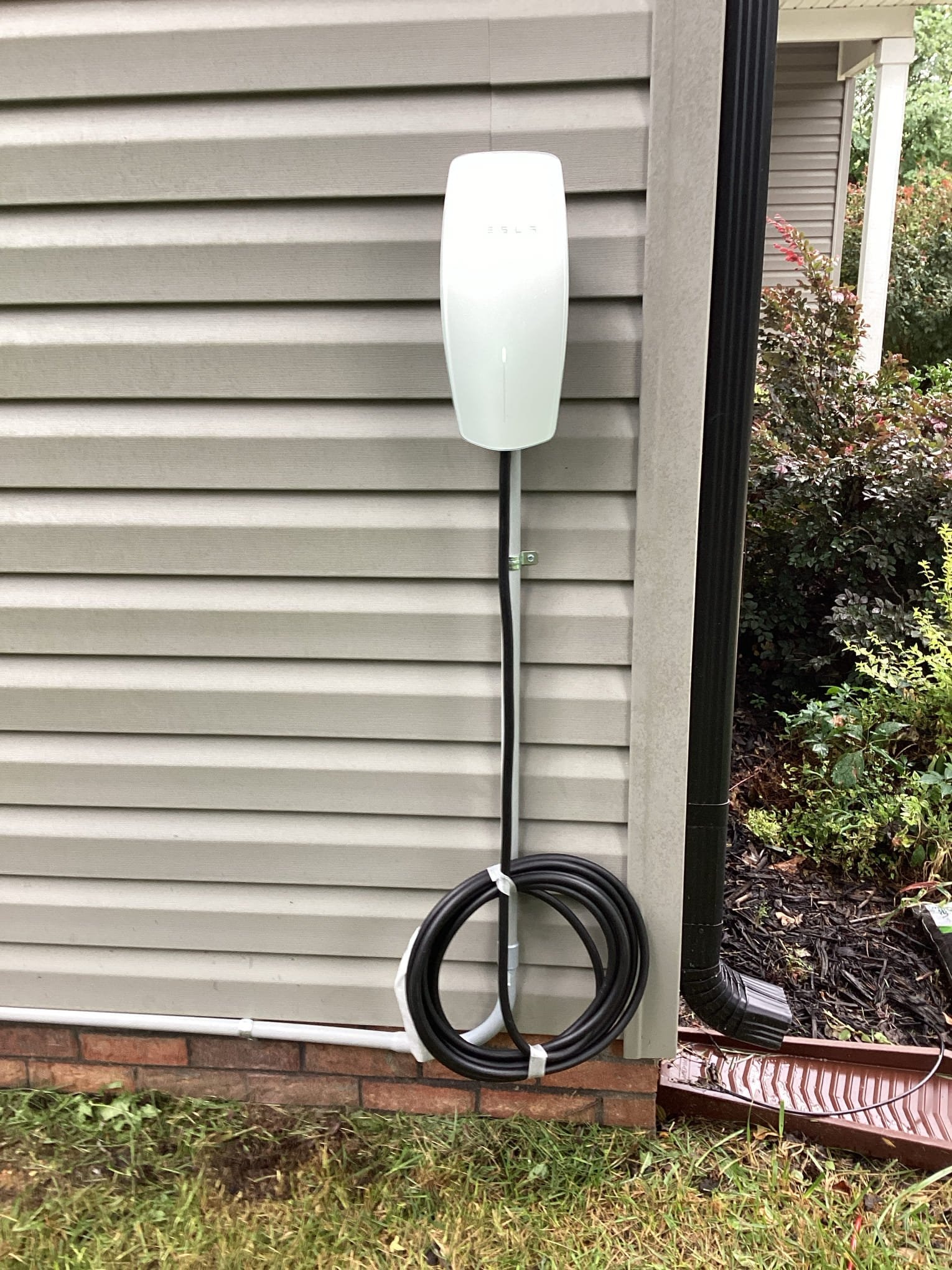 Hardwired Tesla Wall Connector Installation in Salisbury, NC completed by Touchstone Electric
