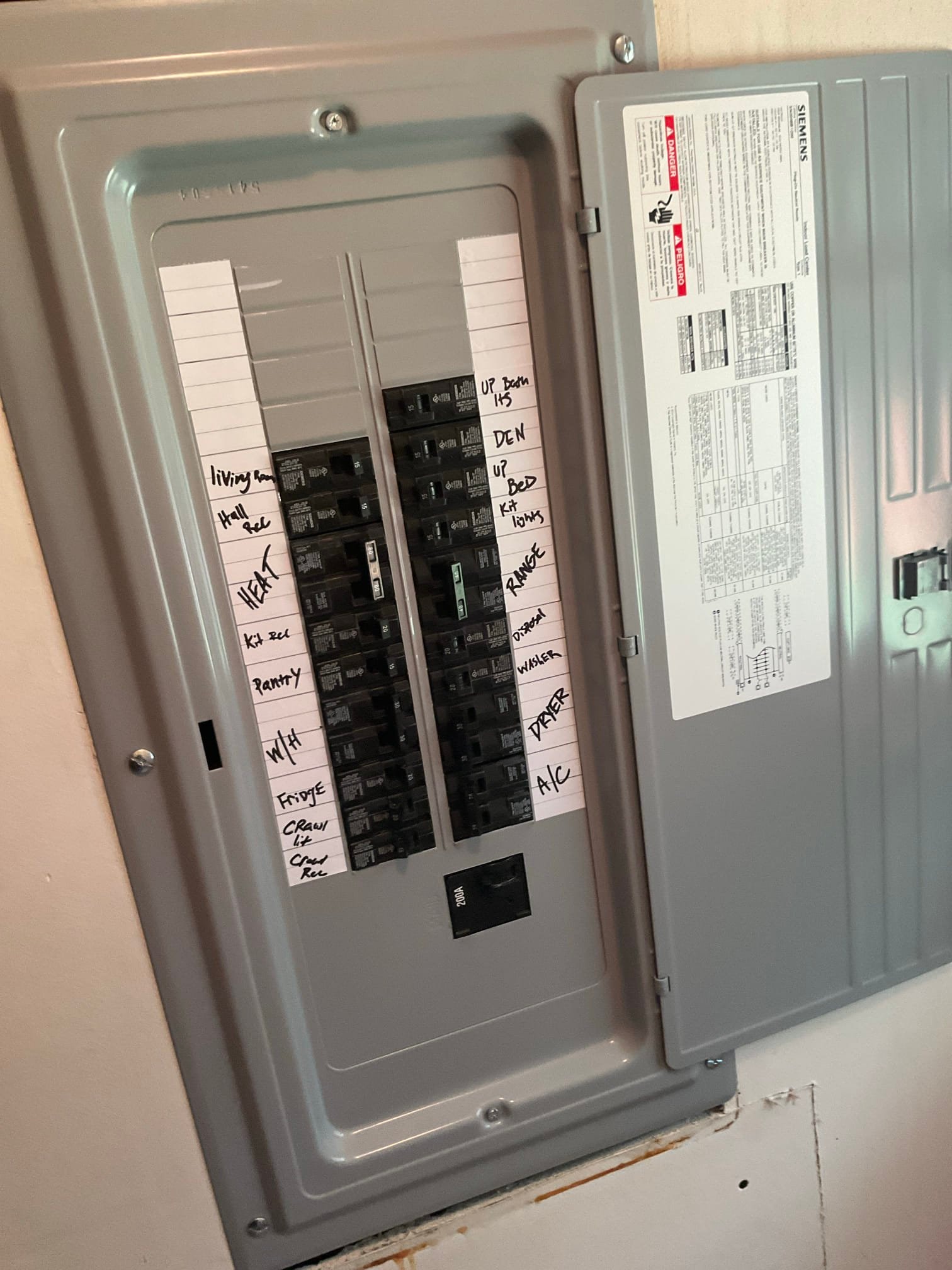 200A Main Breaker Electrical Panel Upgrade in Winston Salem, NC completed by Touchstone Electric