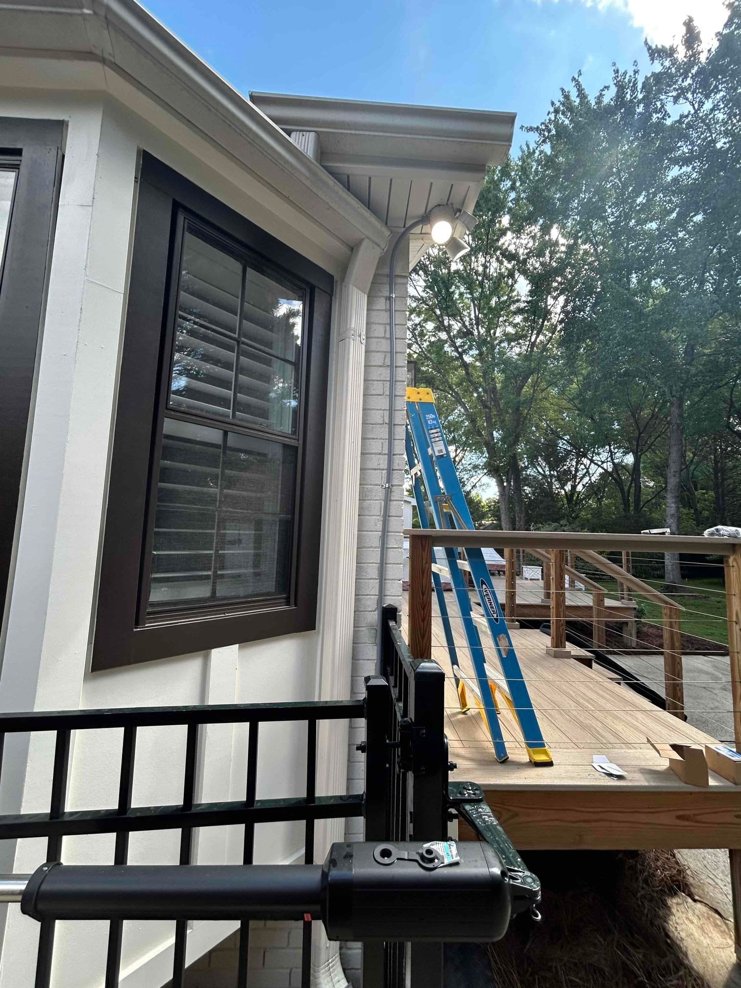 Outdoor GFCI Outlet Wiring & UF Cable Install in Charlotte, NC completed by Touchstone Electric