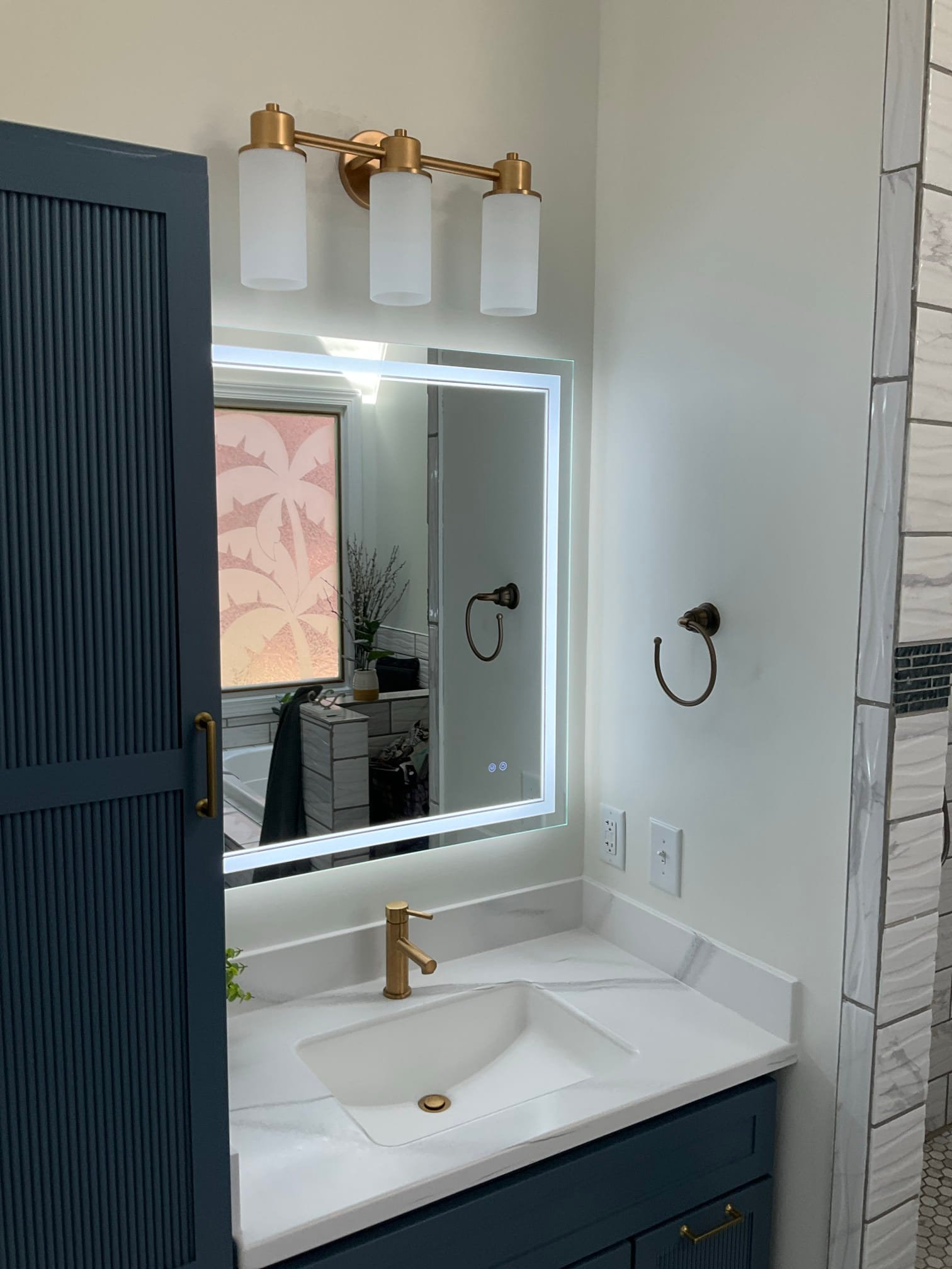 Outlet Installation for Powered Mirrors in Charlotte, NC Home completed by Touchstone Electric