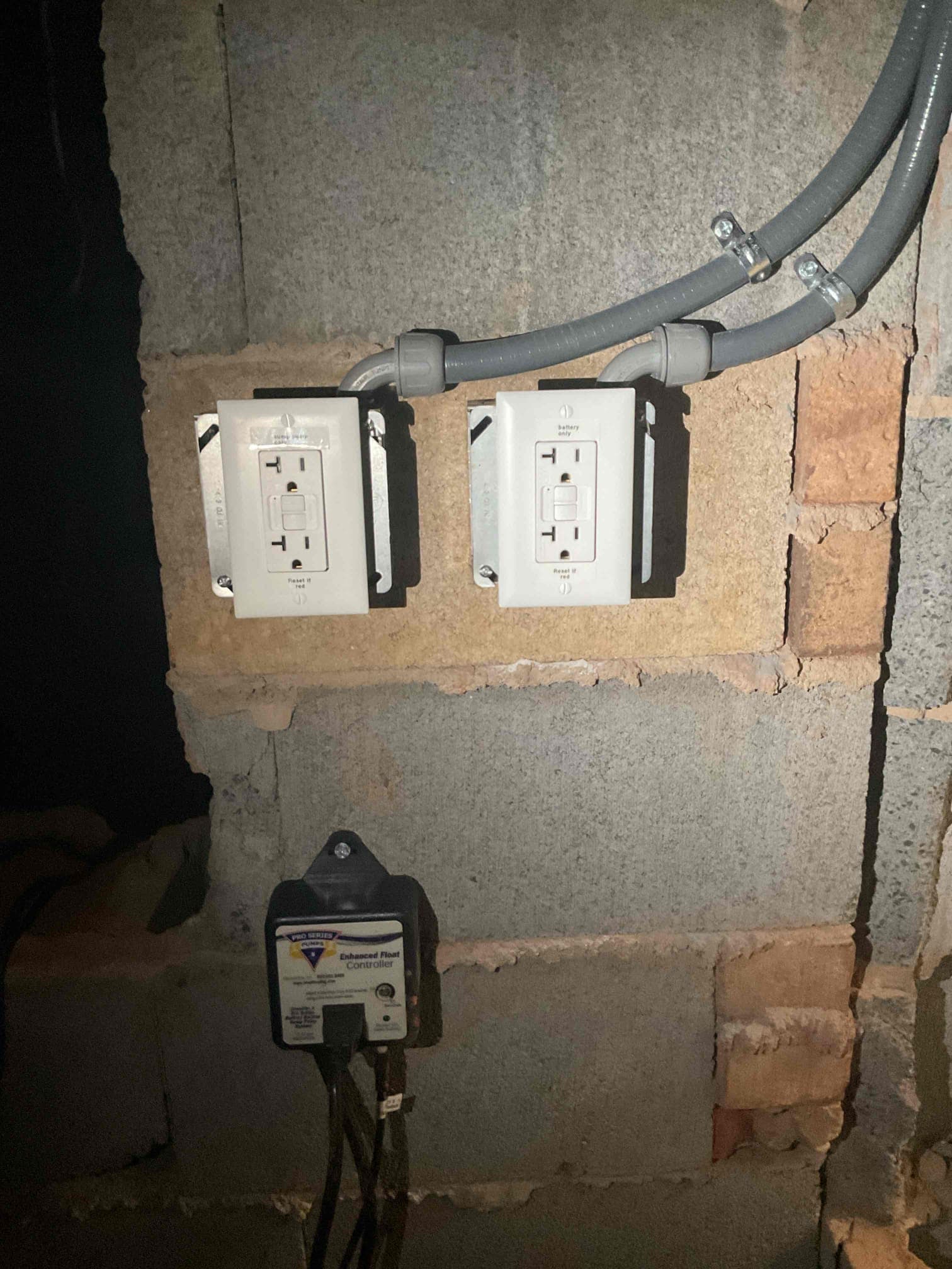 Sump Pump Circuit & GFCI Outlet Installation in Concord, NC