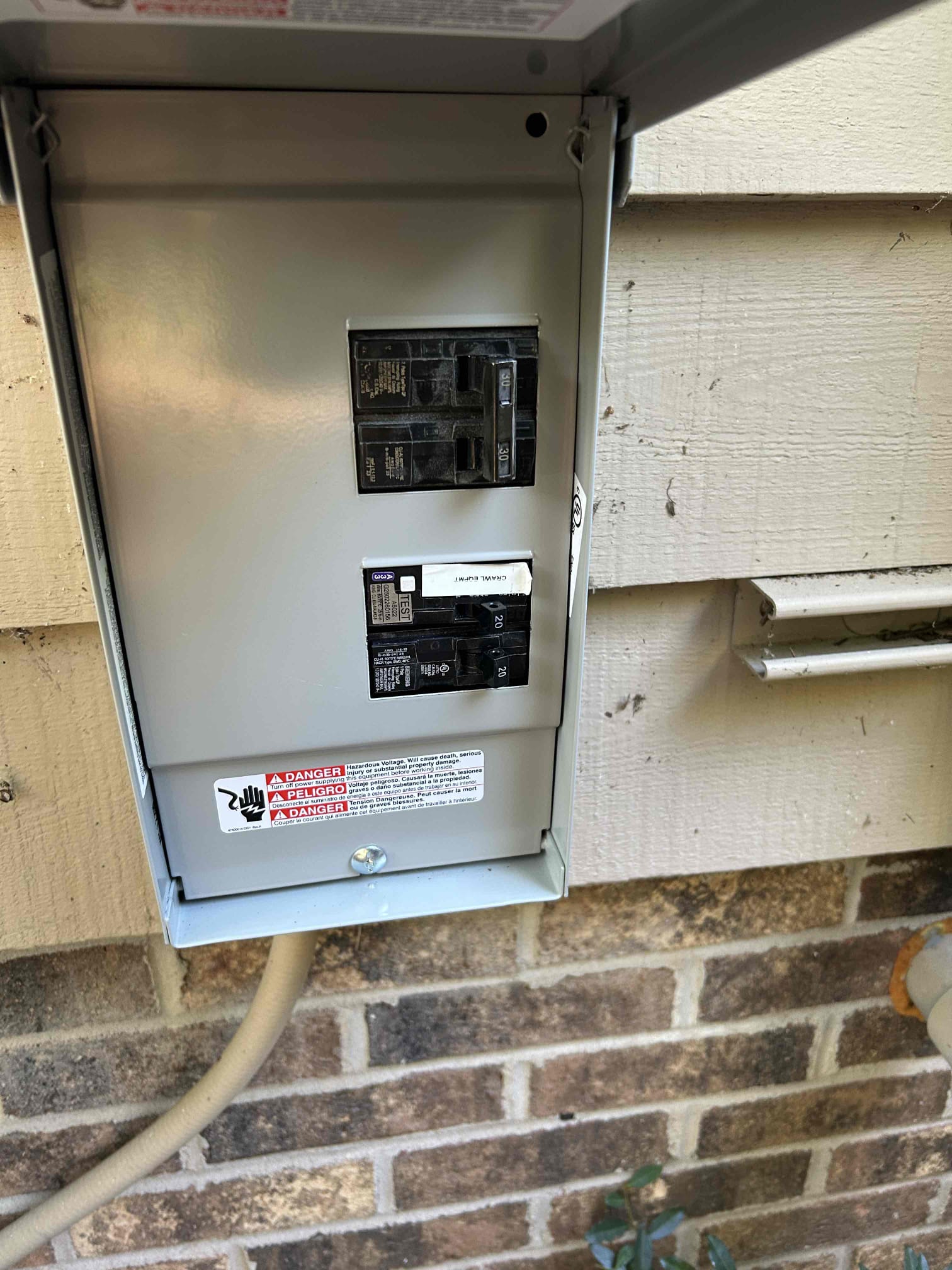 Outdoor Subpanel Replacement and Breaker Upgrades in Greenville completed by Touchstone Electric