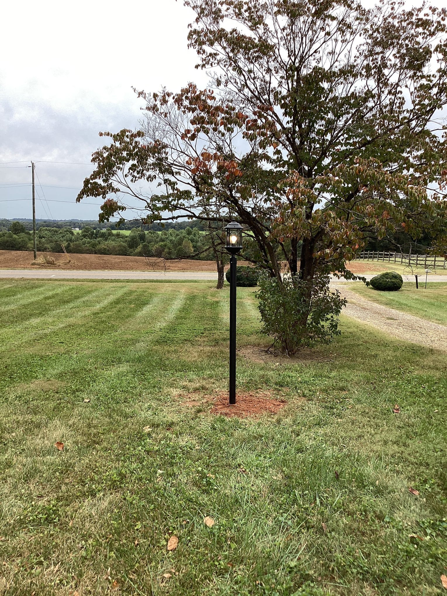 Outdoor Security Post Light Installation in Stony Point, NC completed by Touchstone Electric