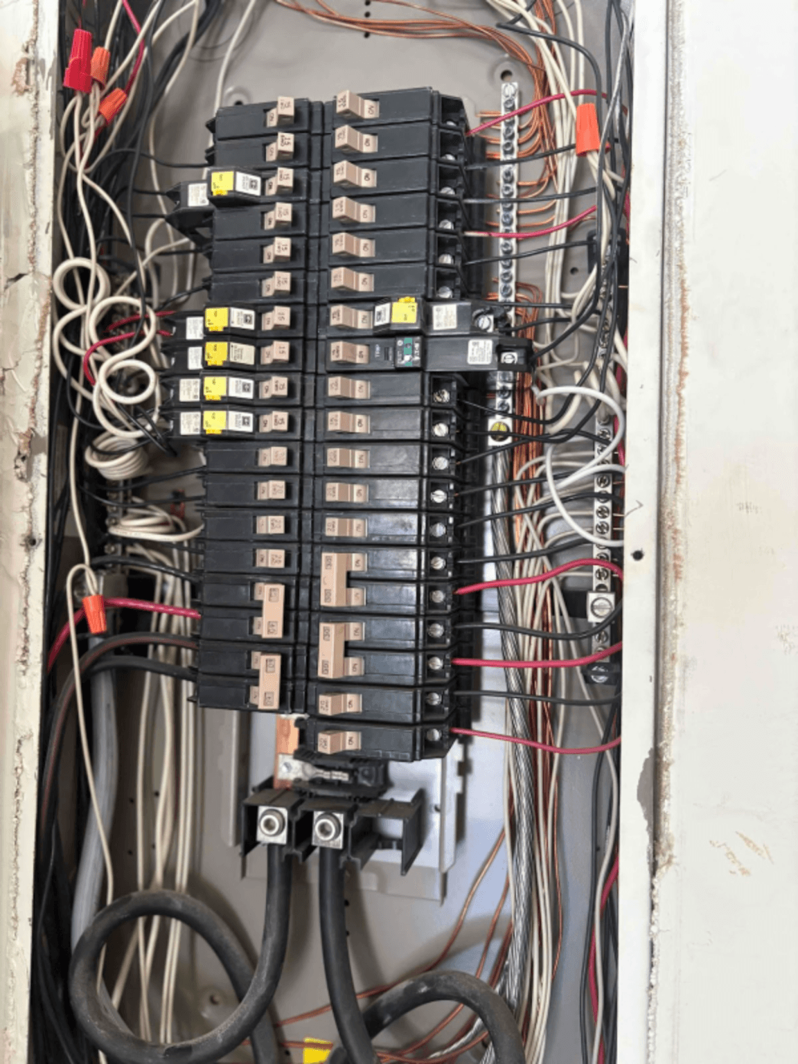 Electrical breaker and switch replacement work similar to the Apex repair project