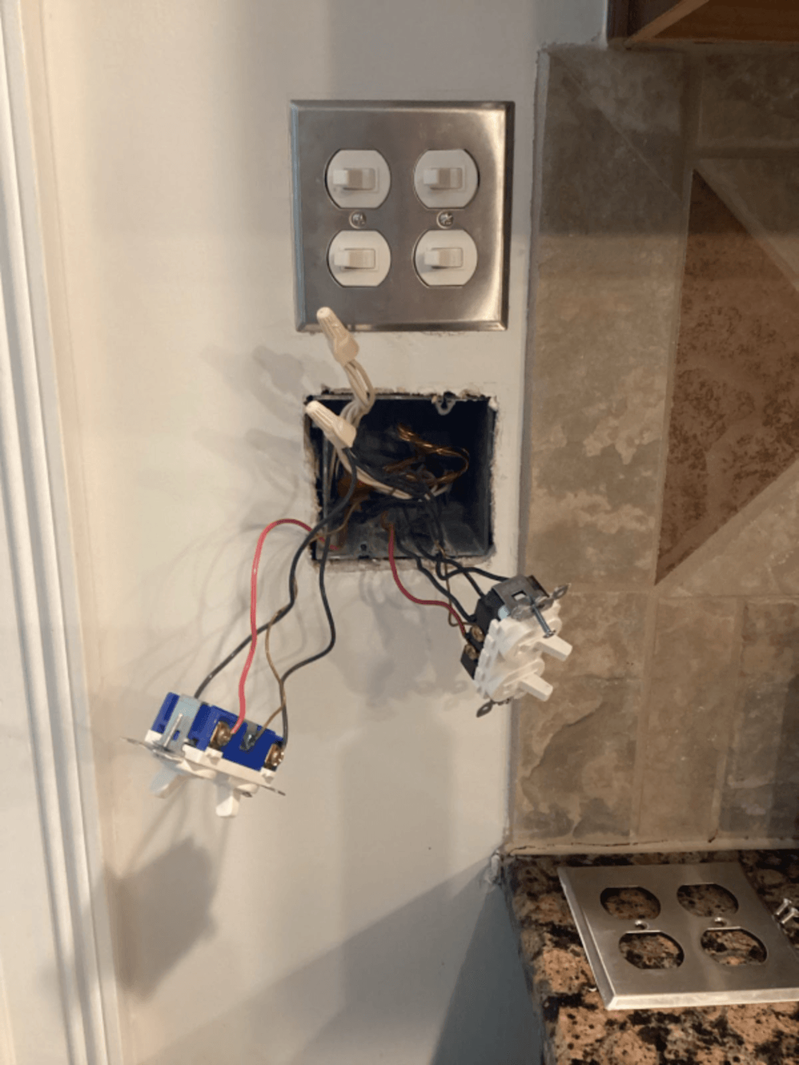 Ceiling fan switch repair and electrical troubleshooting work