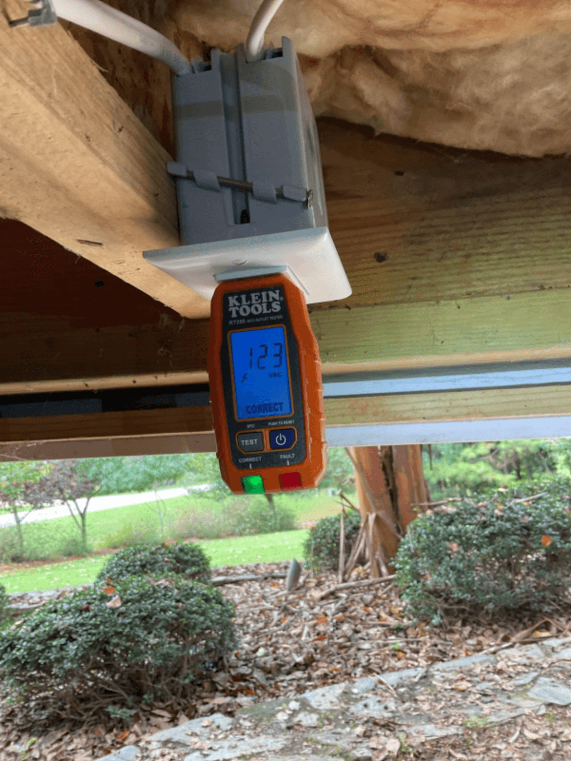 Conduit installation and wiring route for protected outdoor power