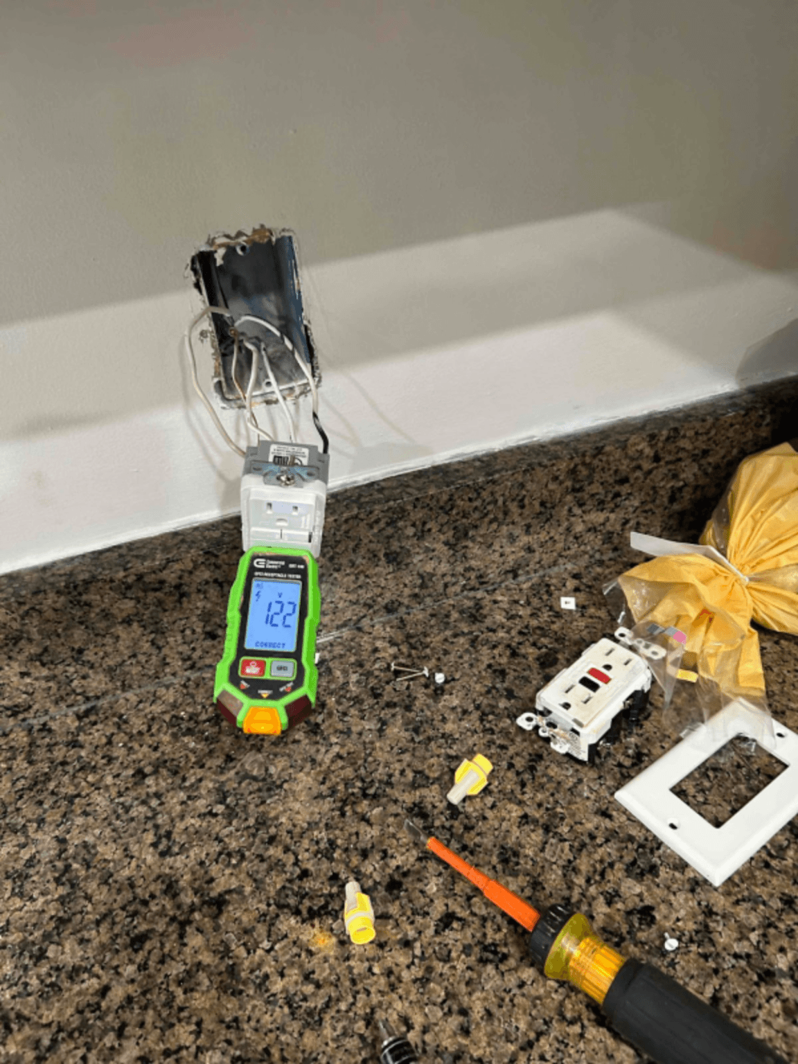 GFCI outlet replacement and testing for residential safety