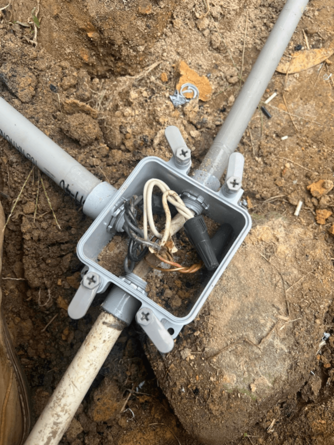 Shed power connection and junction box installation in Youngsville NC