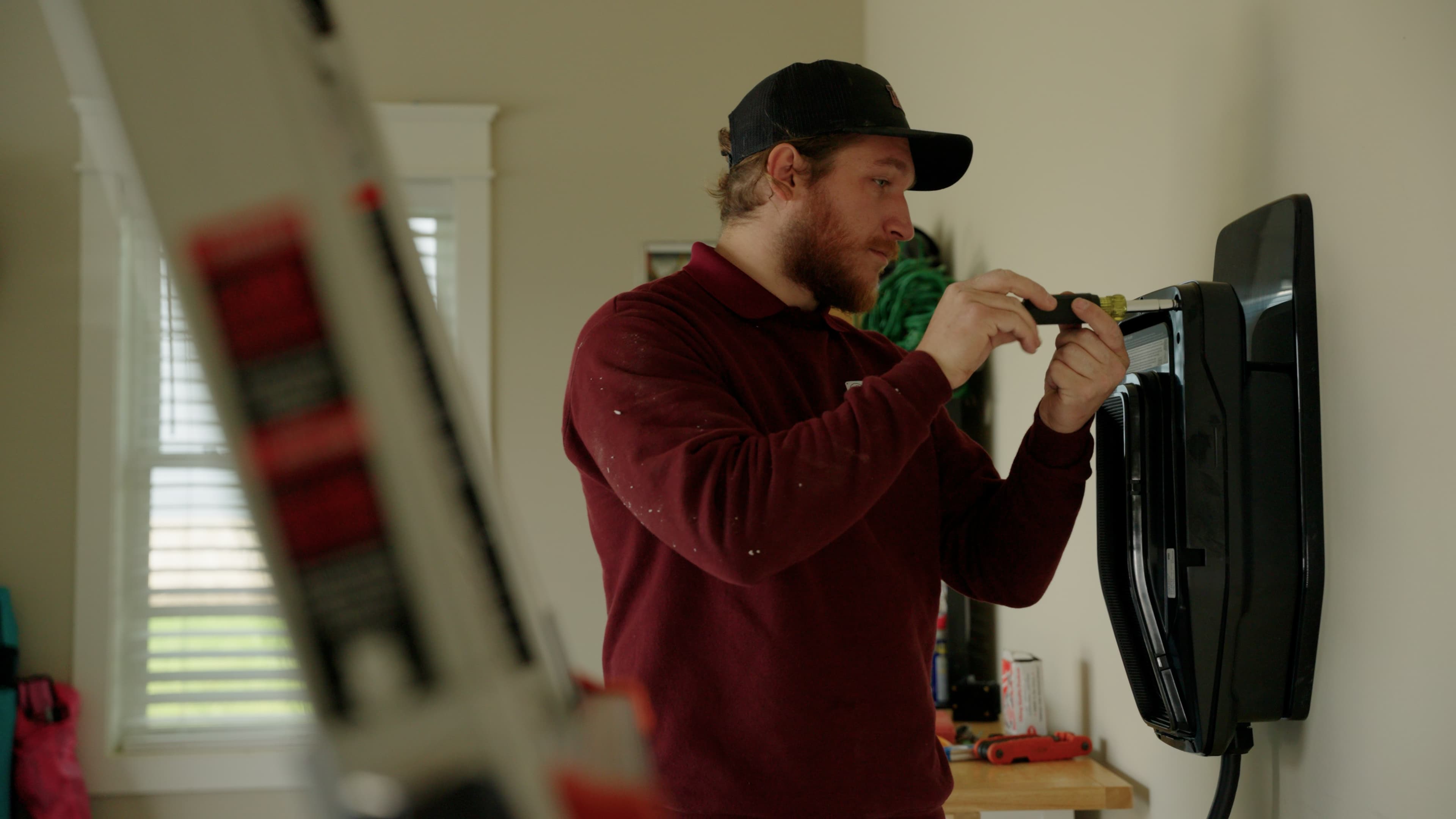 Level 2 EV charger electrical circuit installation