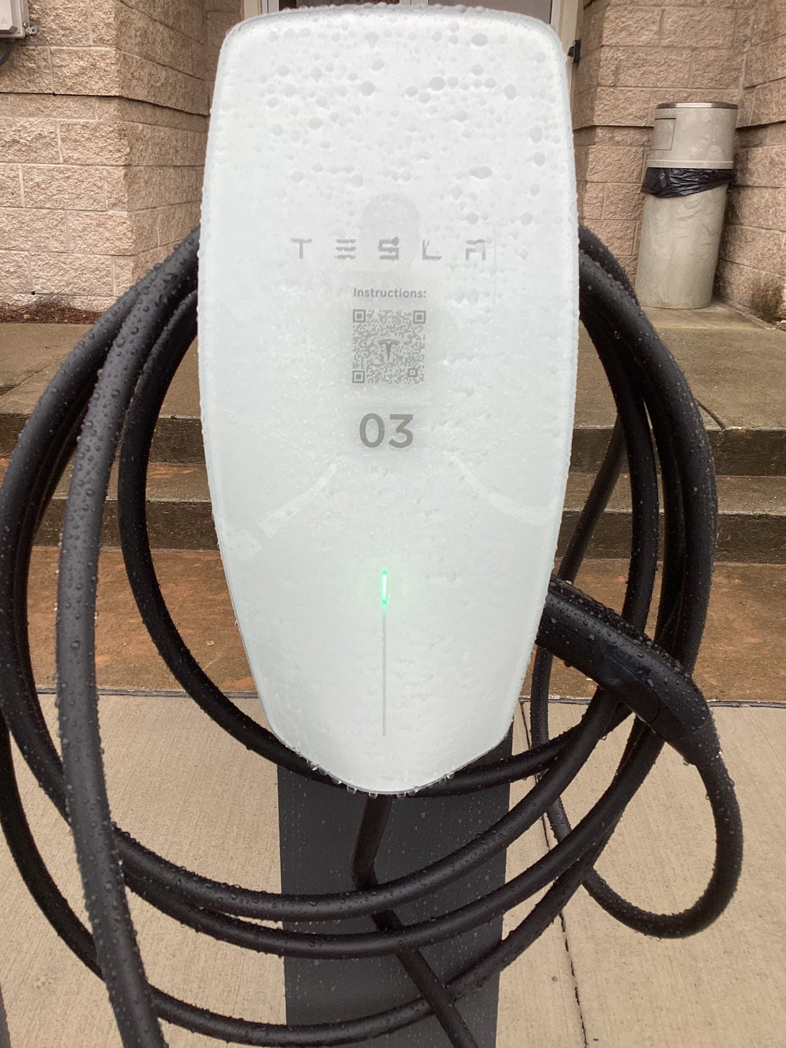 Electrician assessing electrical needs for tesla wall connector installation