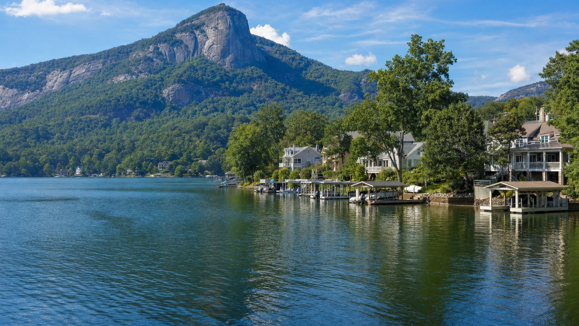 Lake Lure, NC local landmark near homes served by Touchstone Electric