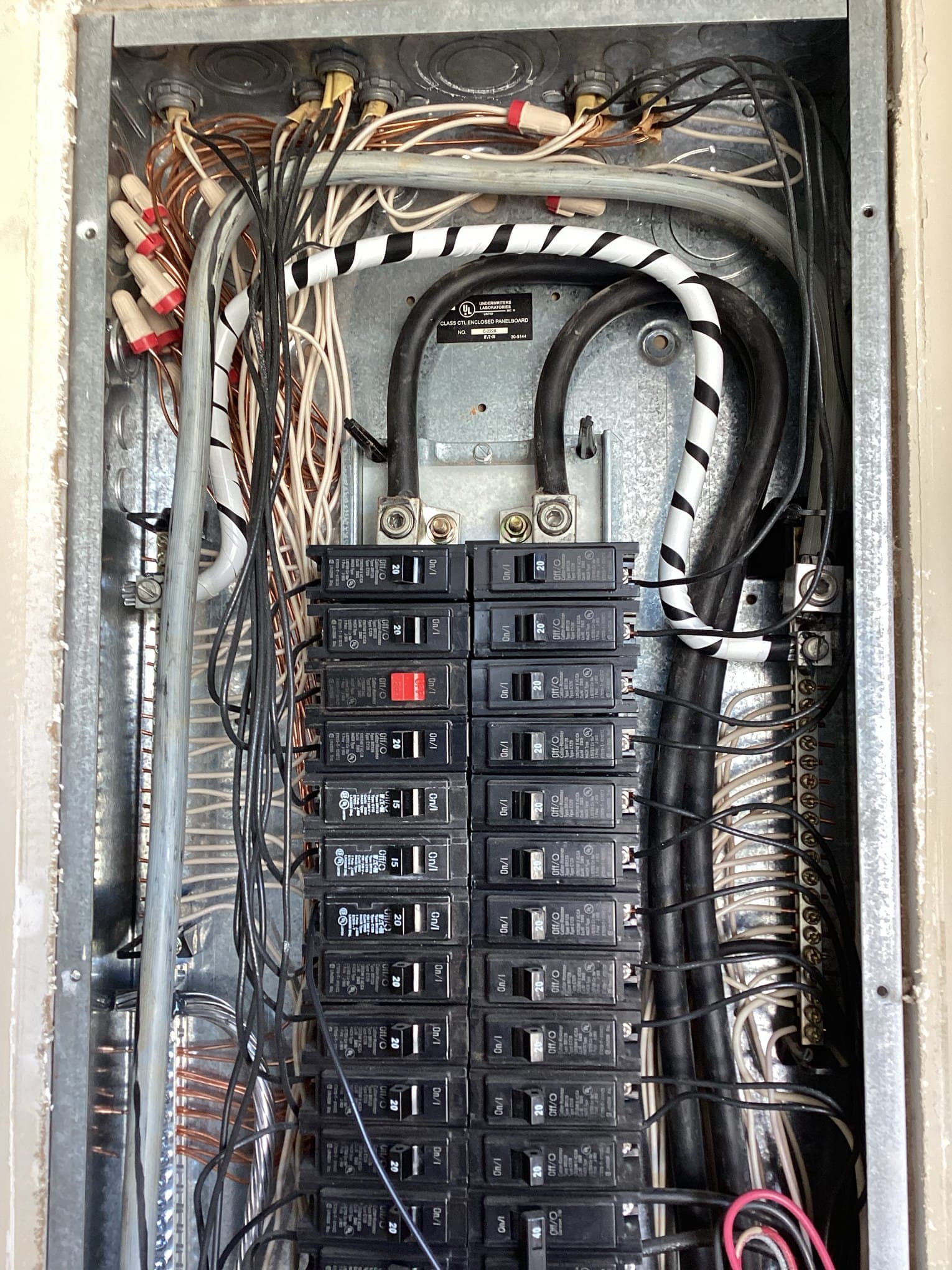 Electrical panel rejuvenation and wiring cleanup