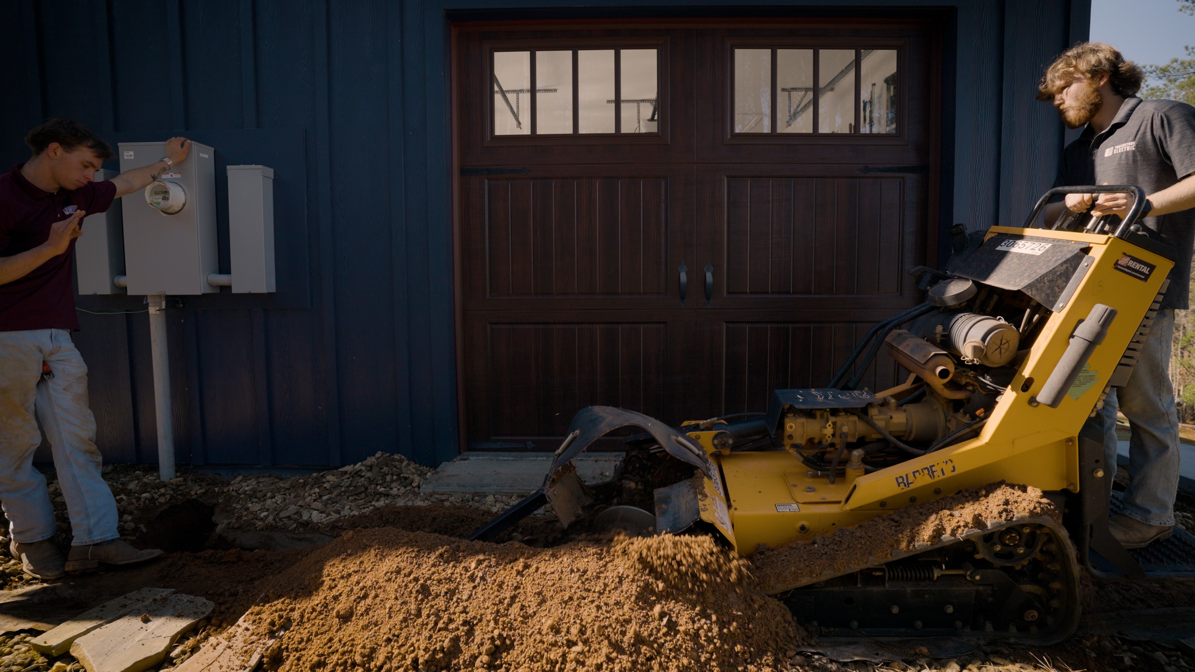 Generator trenching preparation for an Elgin electrical project