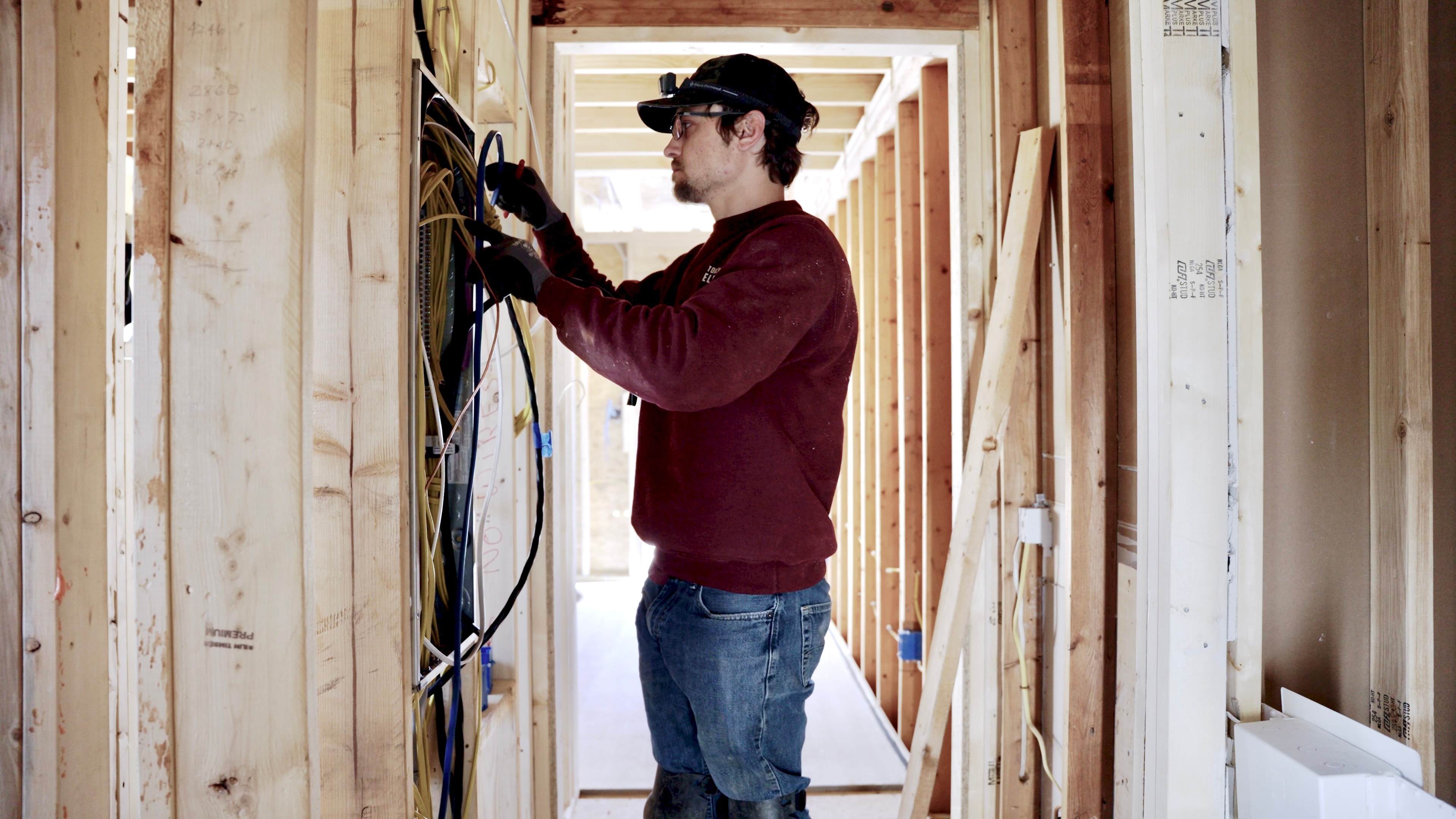 New construction electrical rough-in planning for a Blythewood home