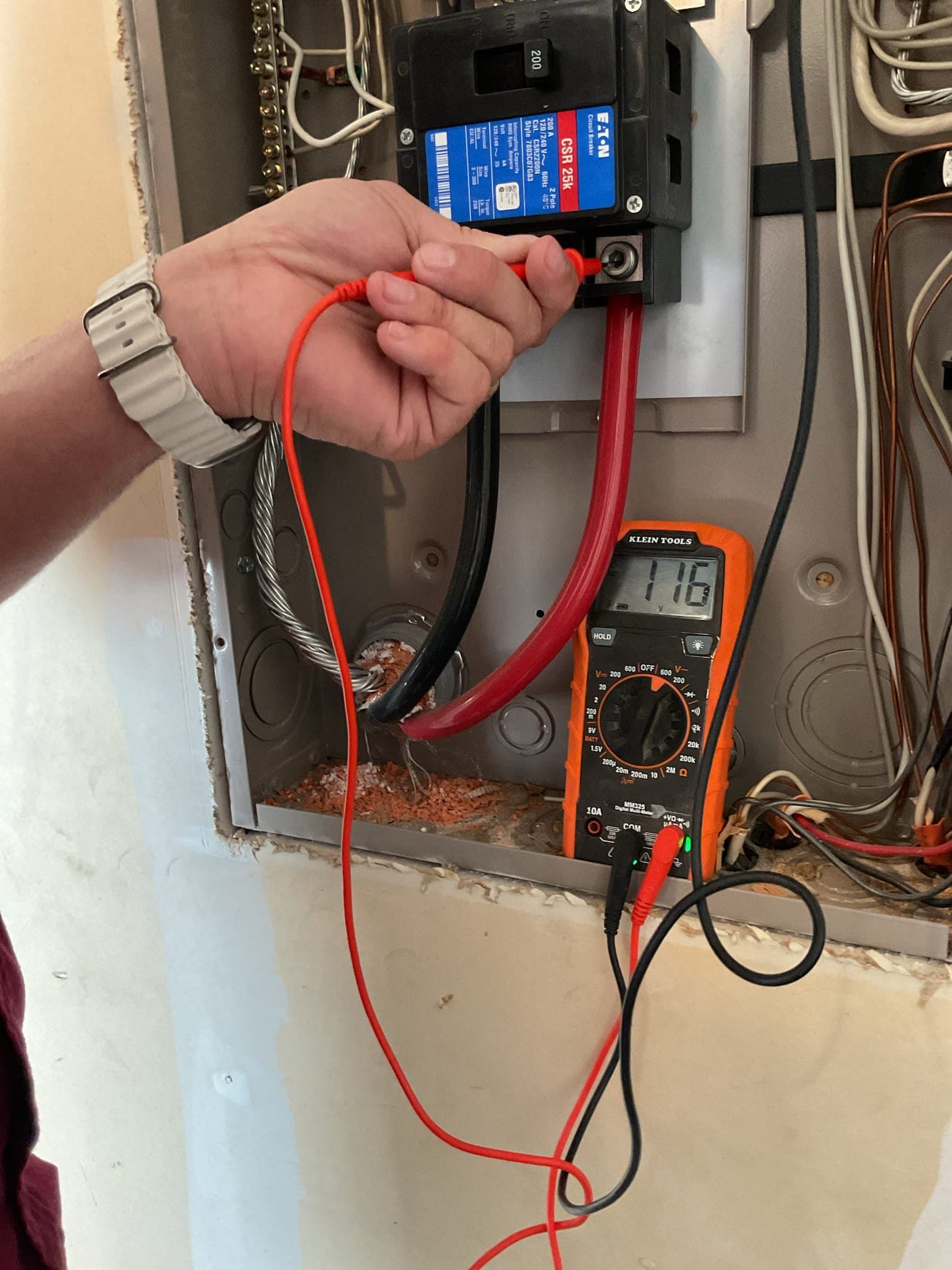 Electrician planning whole-home generator installation work