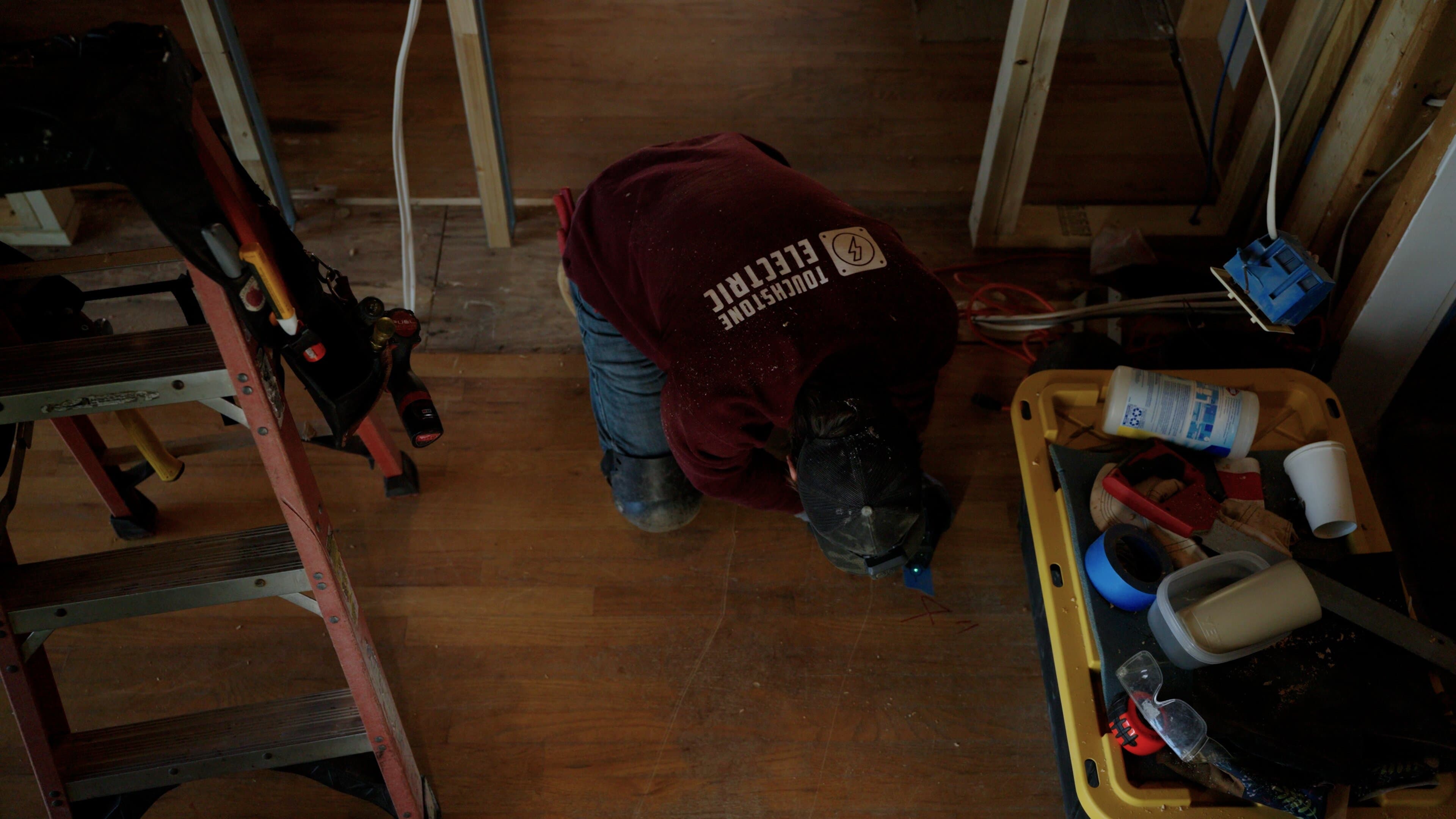 Whole-home rewiring through residential framing